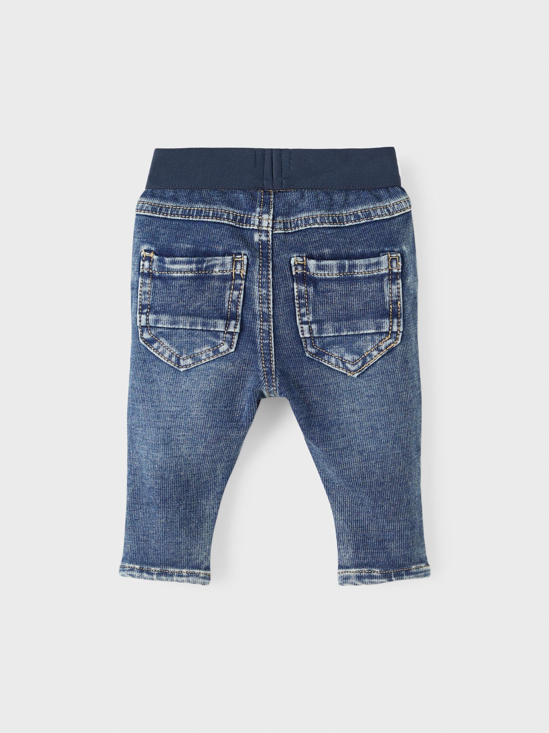 NAME IT Newborn Silas Jeans 1055 Dark Blue Denim detail view