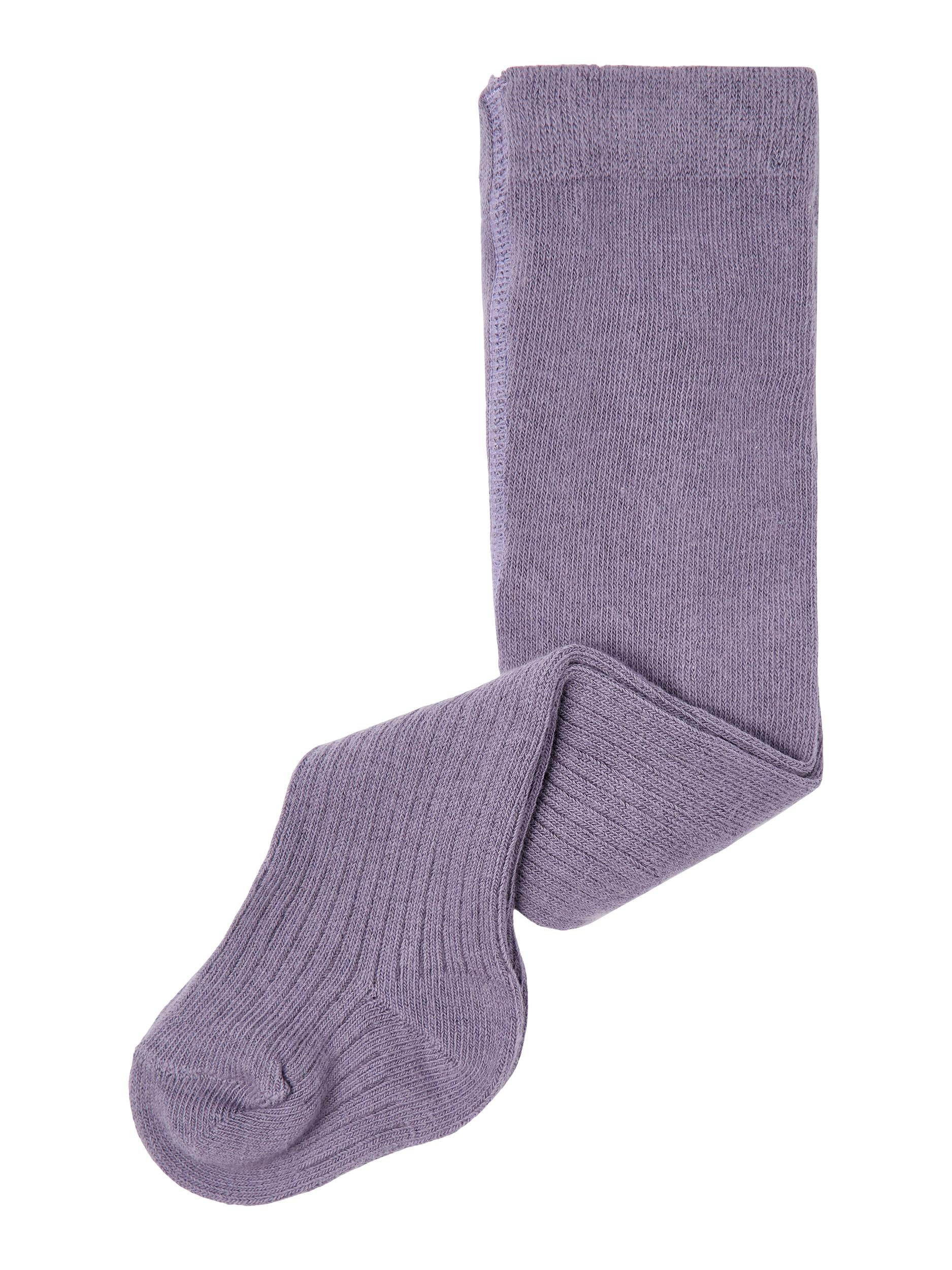 Girl's Purple Sage Nobba Pantyhose-Front View