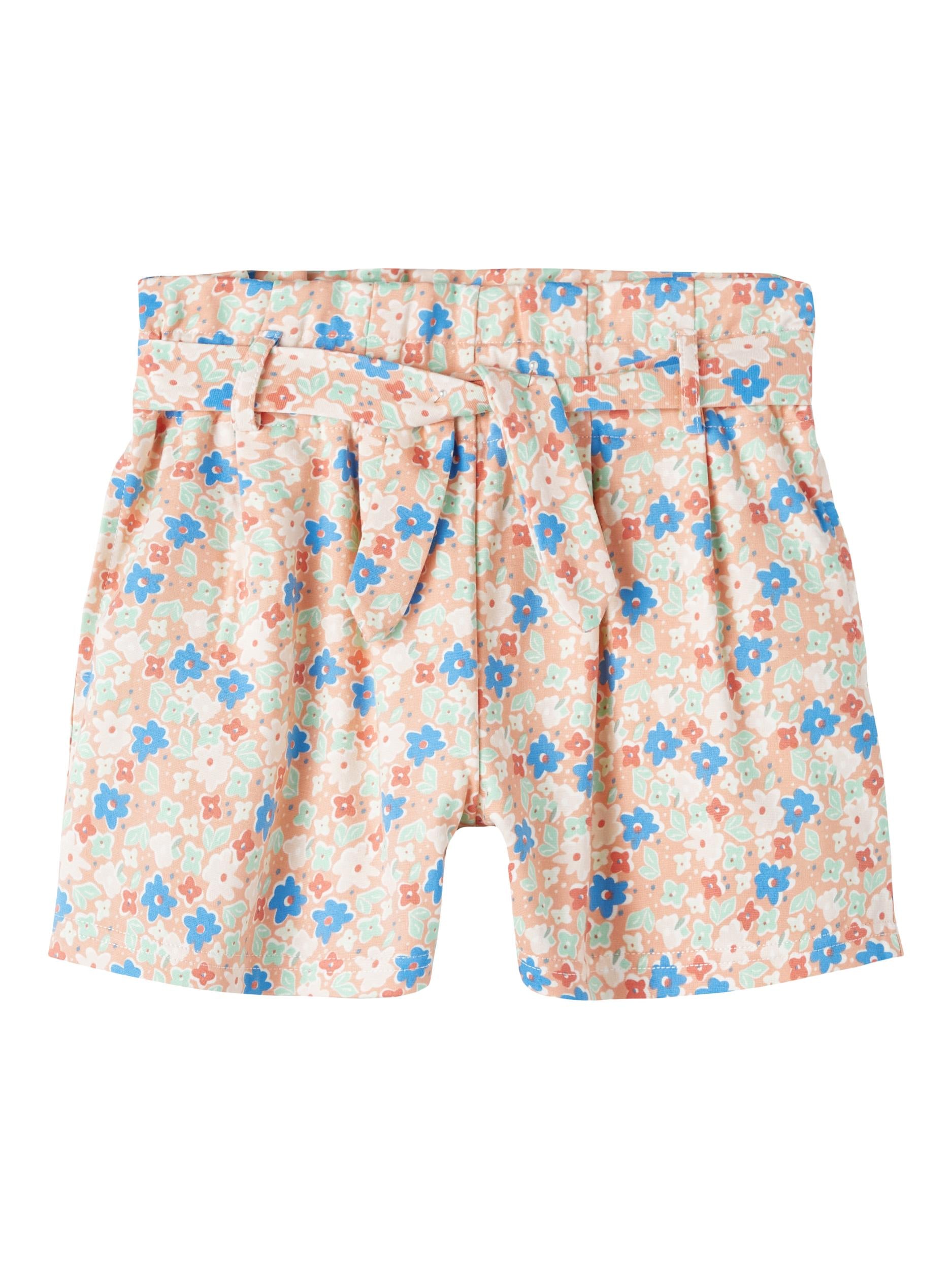 NAME IT Felulle Shorts Peach Nectar model front view