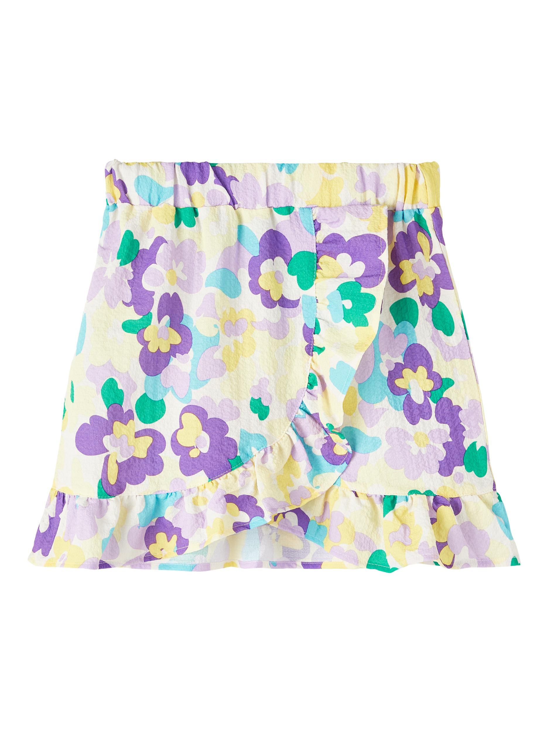 NAME IT Himla Kid Girl Skirt Orchid Bloom model front view