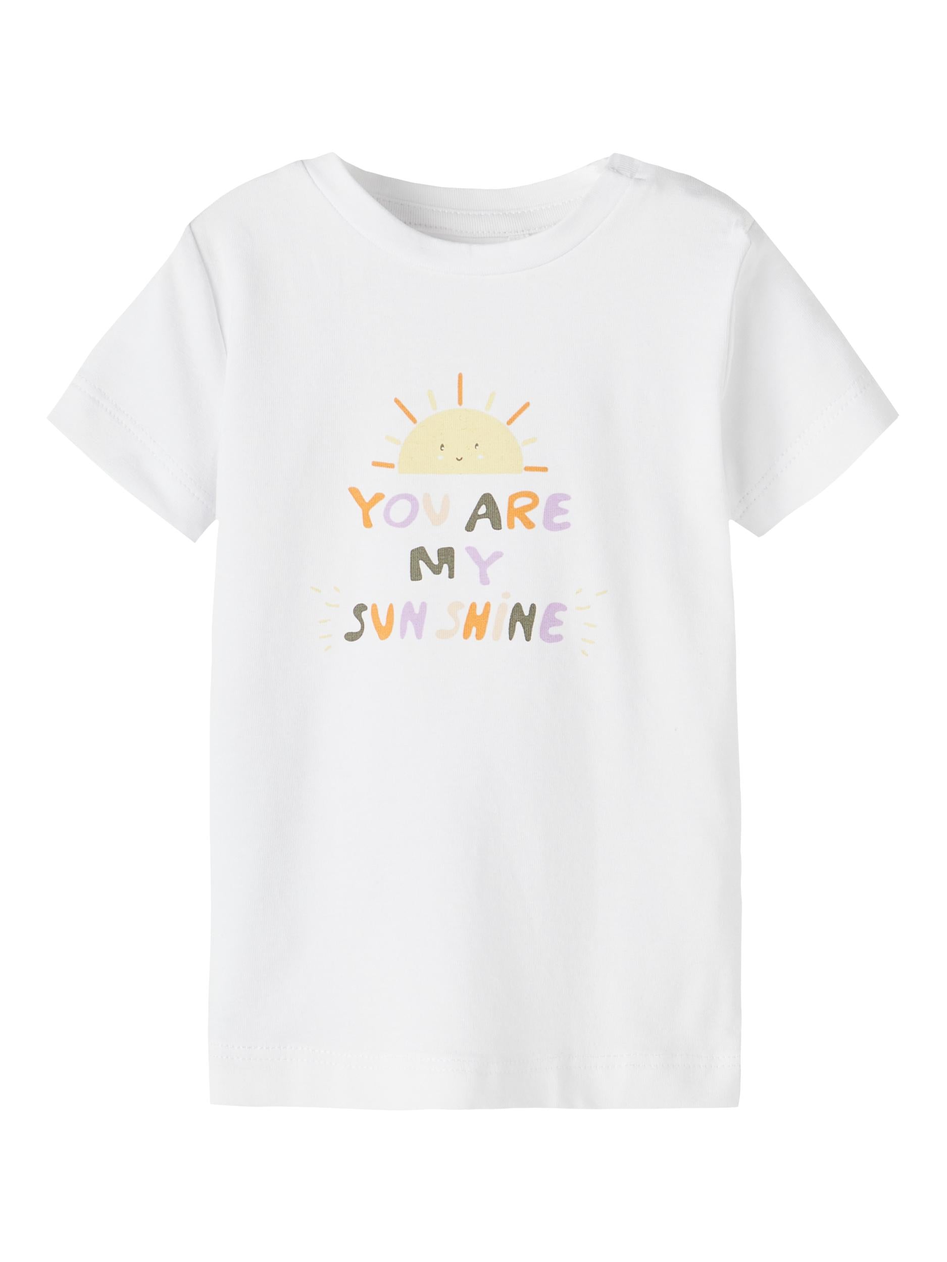 Girl's White Hessa Short Sleeve Top-Front View