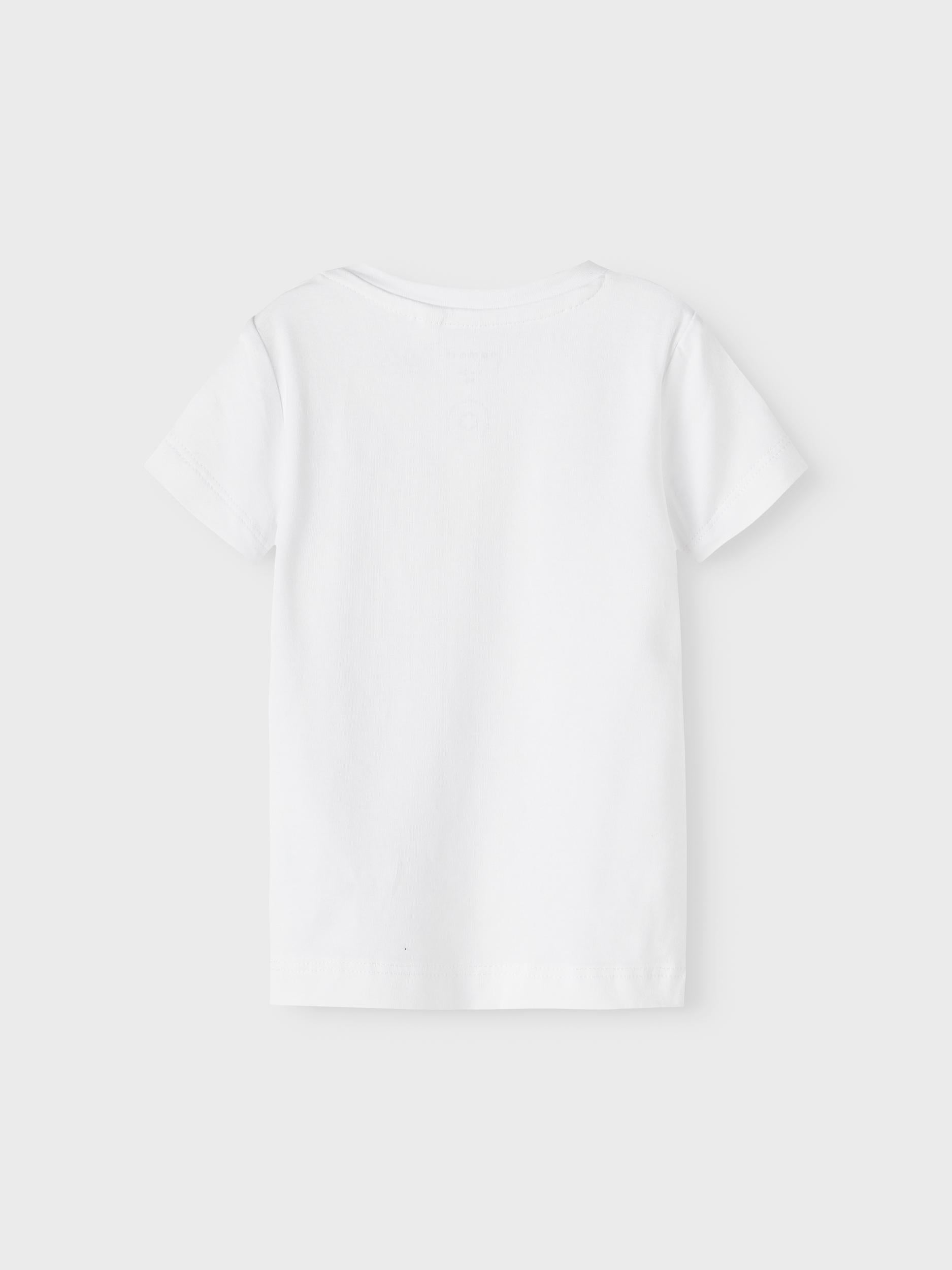 Girl's White Hessa Short Sleeve Top-Back View