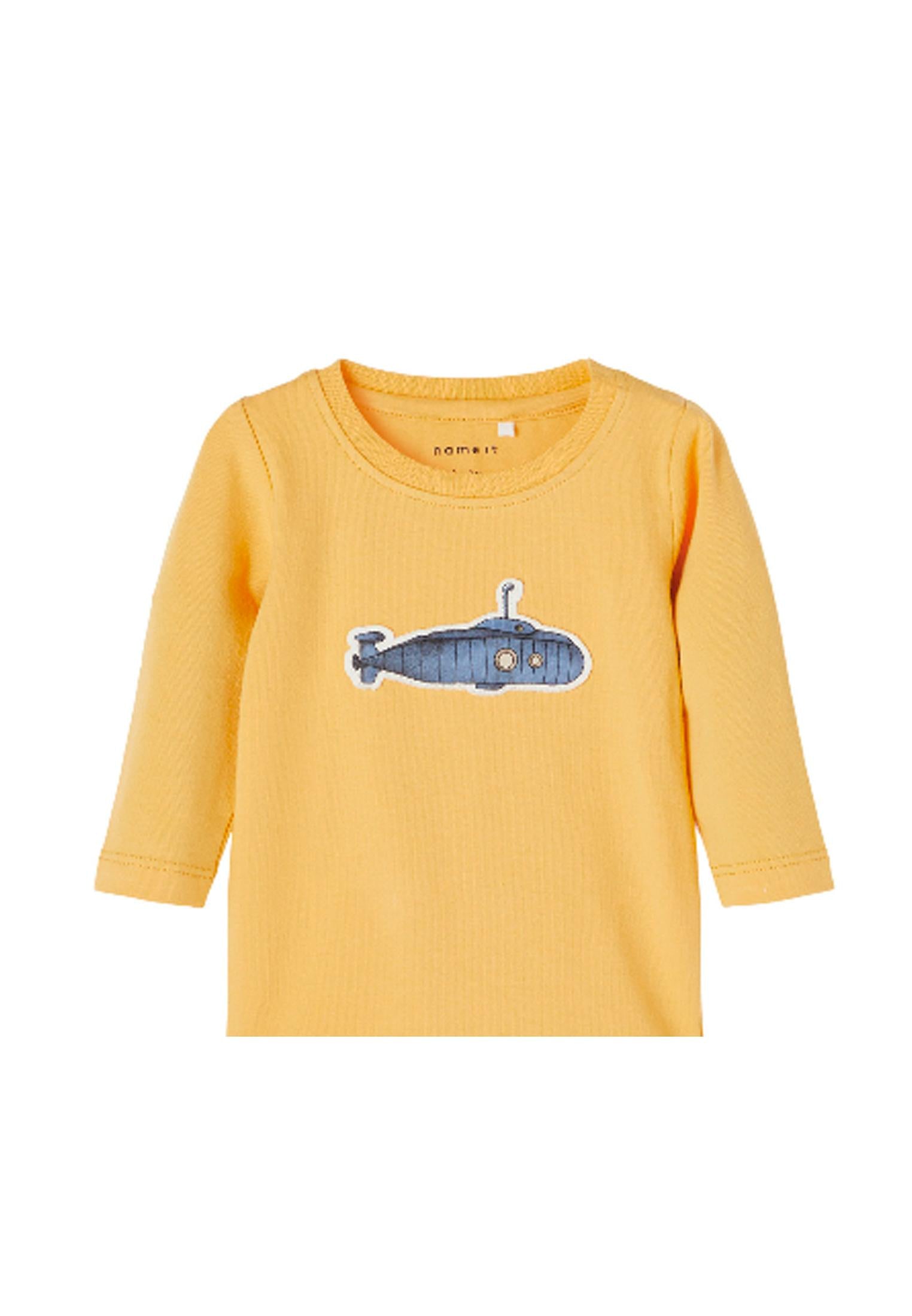 NAME IT Franz Ls Top Ochre model front view