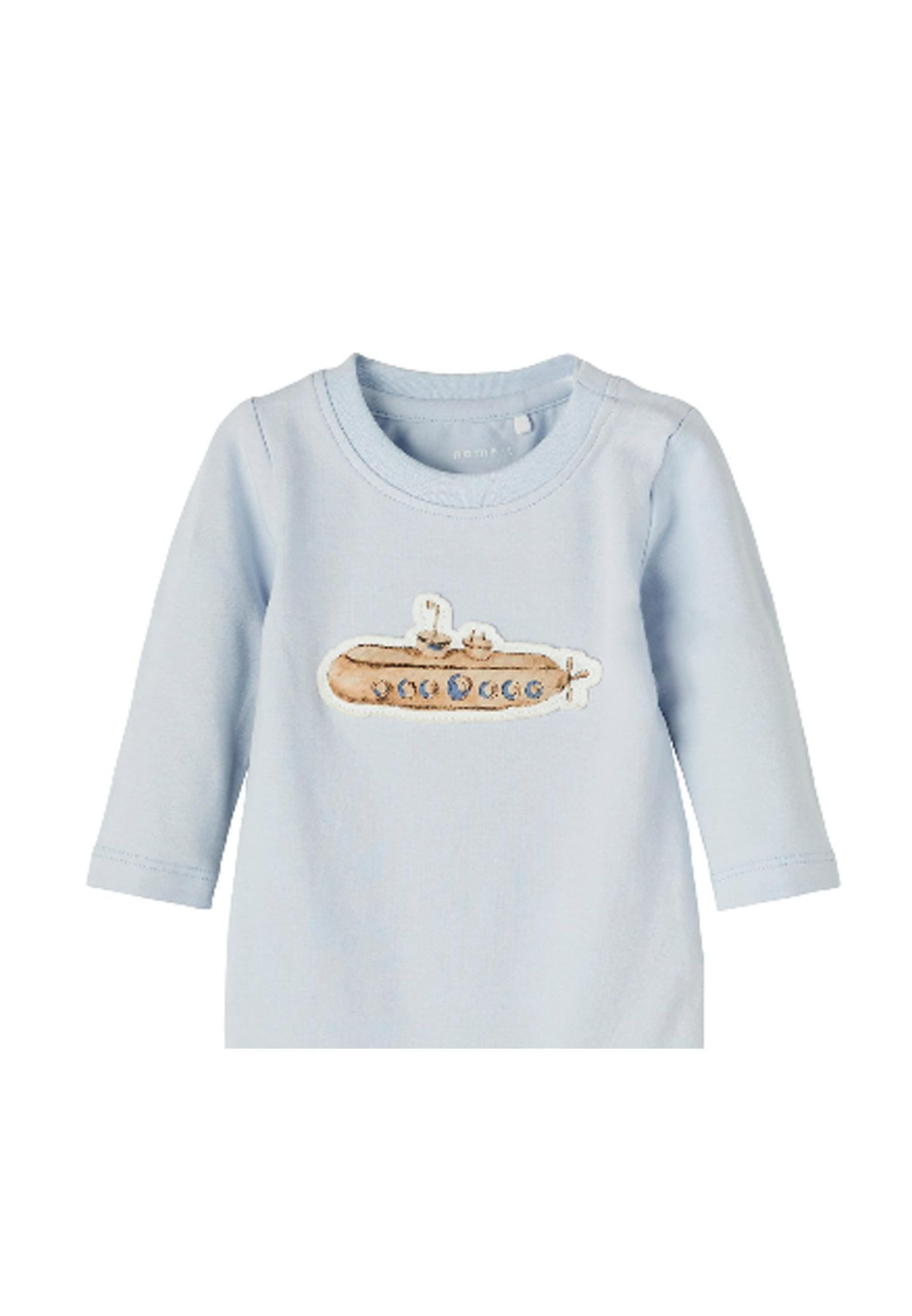 NAME IT Franz Ls Top Heather front view