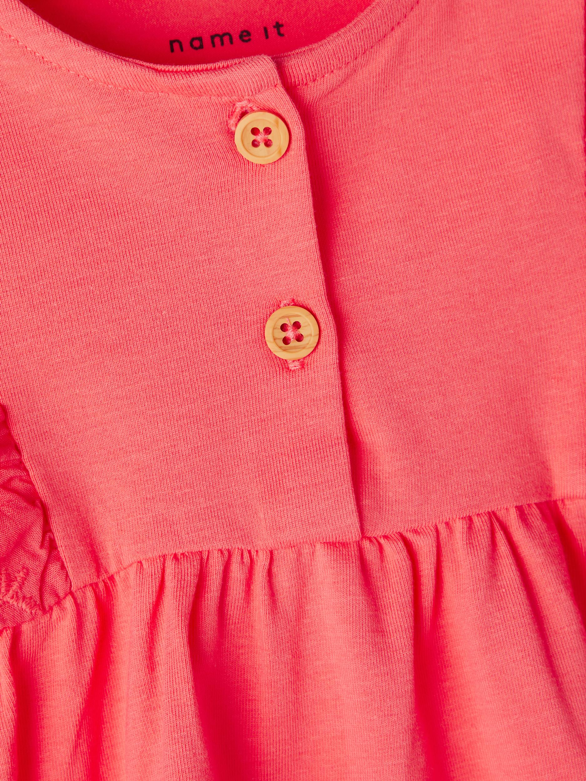 Henriette Short Sleeve Dress - Georgia Peach Close Up