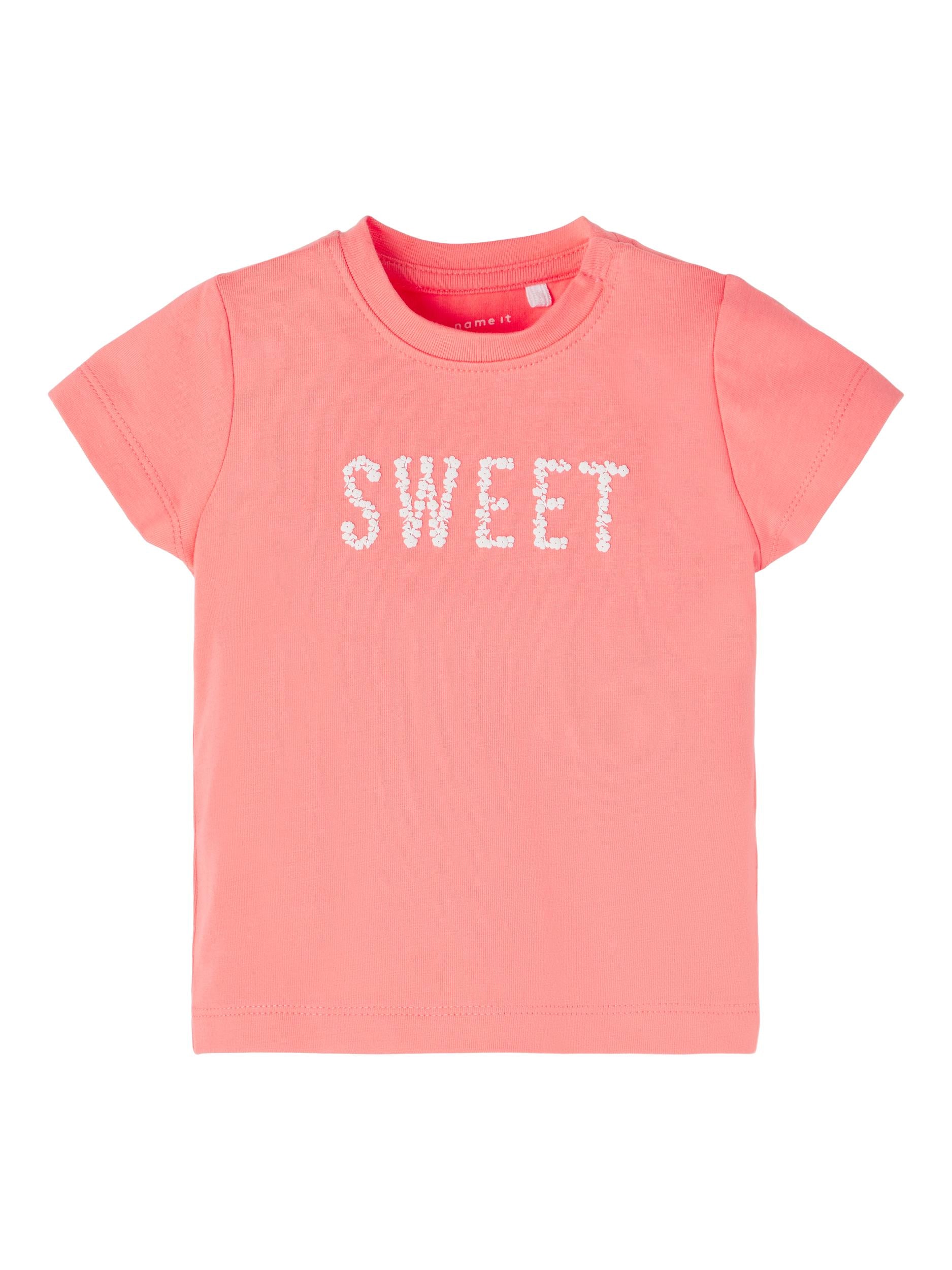 NAME IT Hadinas Short Sleeve Top Georgia Peach front view