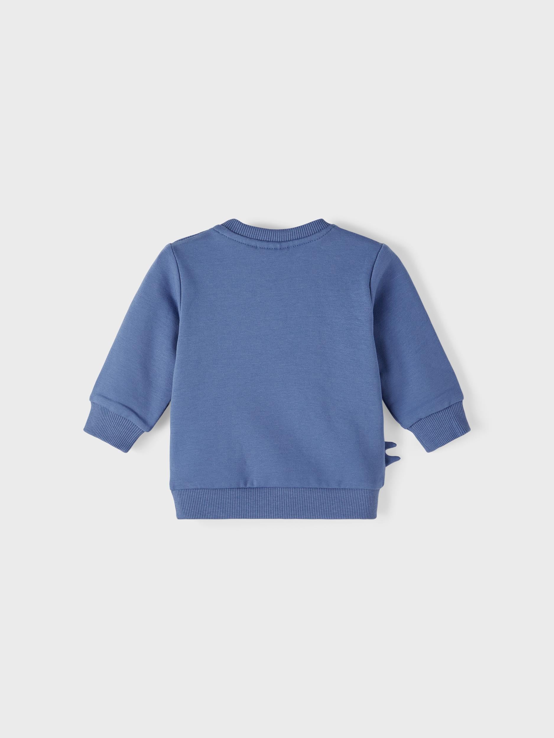 Boy's Blue Tas Long Sleeve Sweat Top-Back View