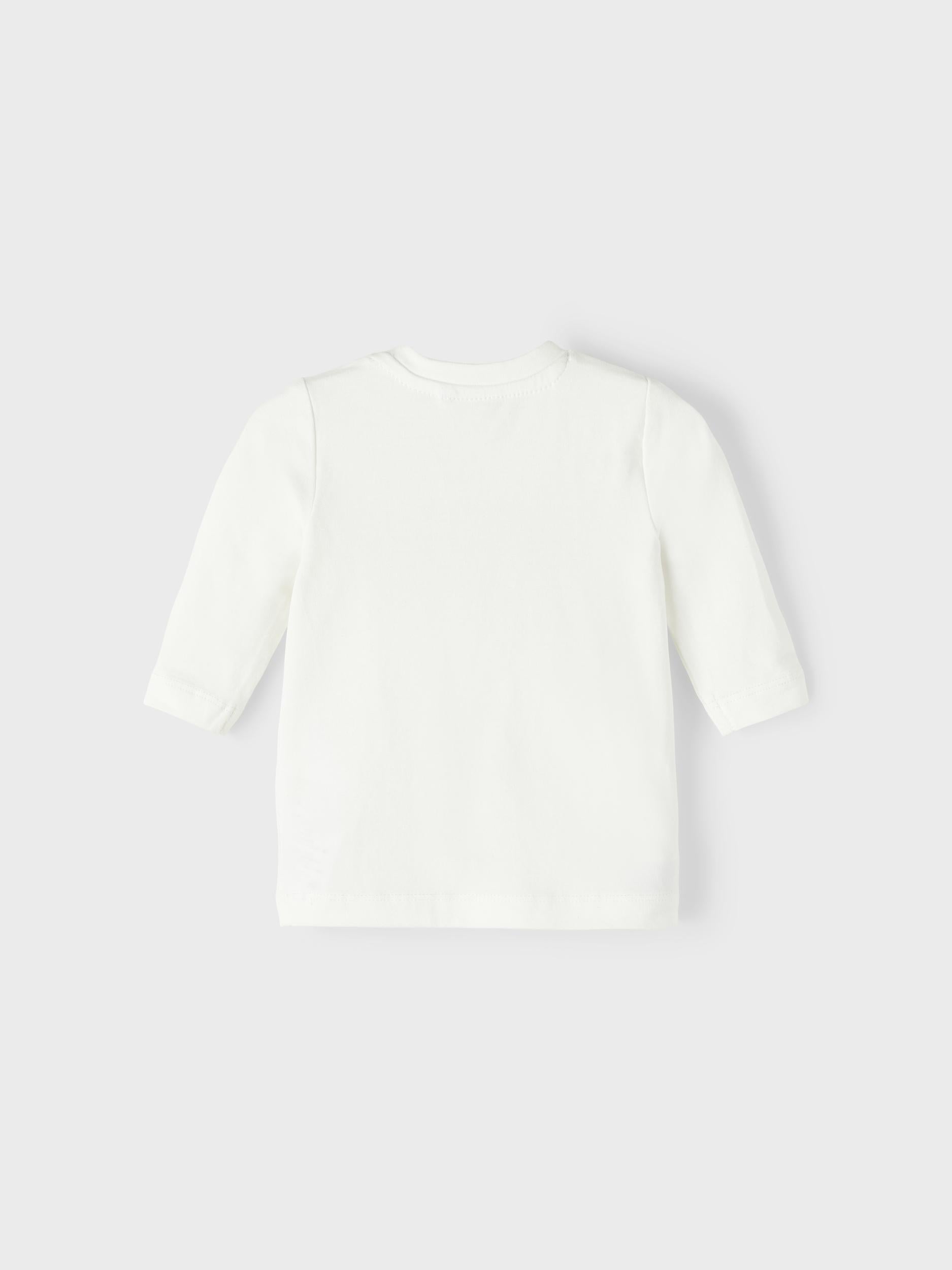 Boy's White Ticard Long Sleeve Top-Back View