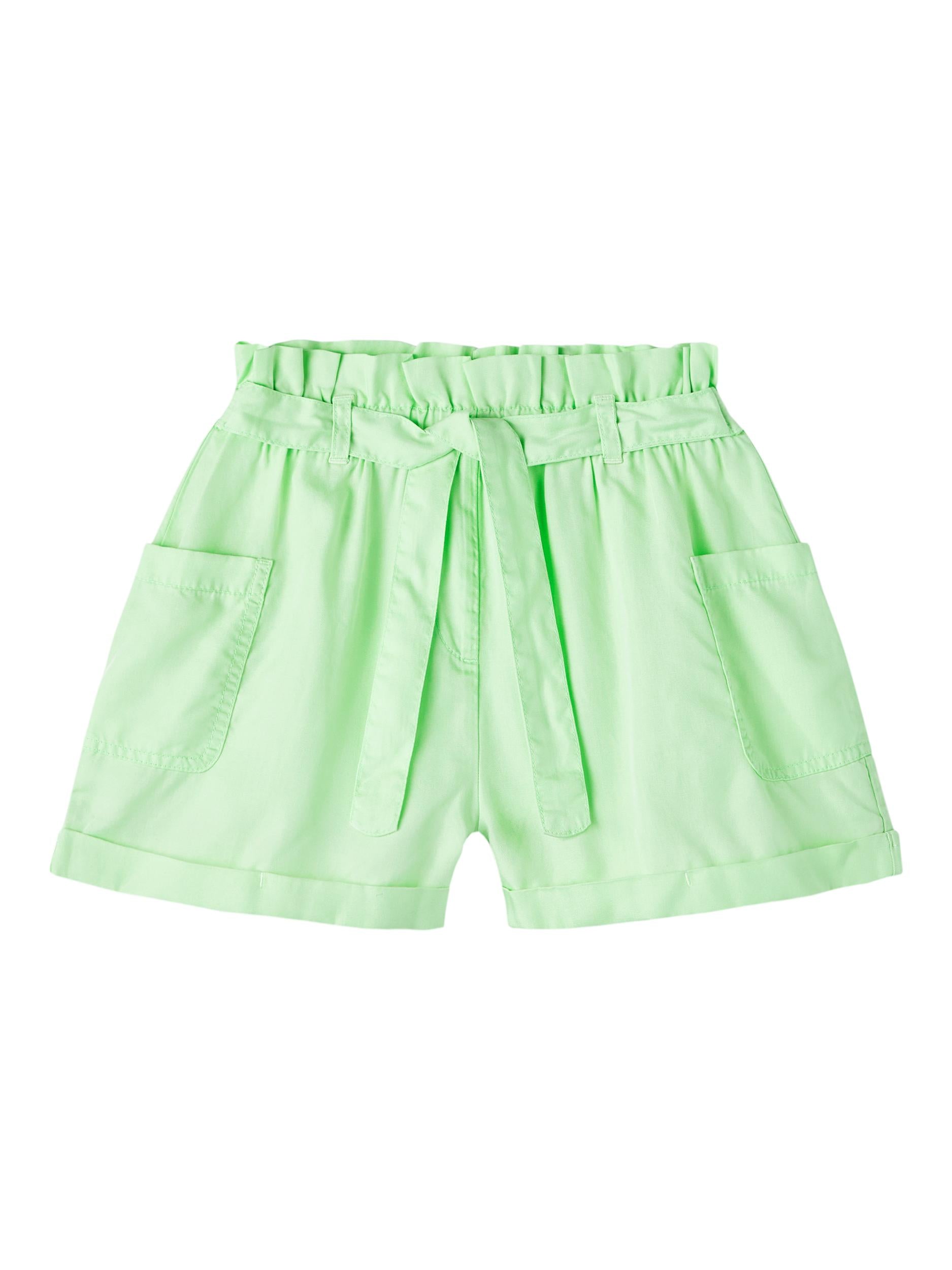 NAME IT Felicia Kid Girl Shorts Green Ash front view