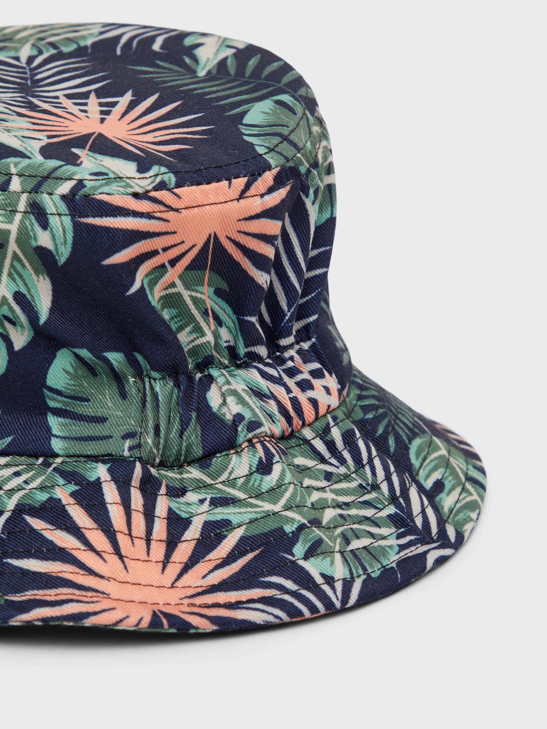 Boy's Dark Sapphire Fillip Bucket Hat-Close Up View