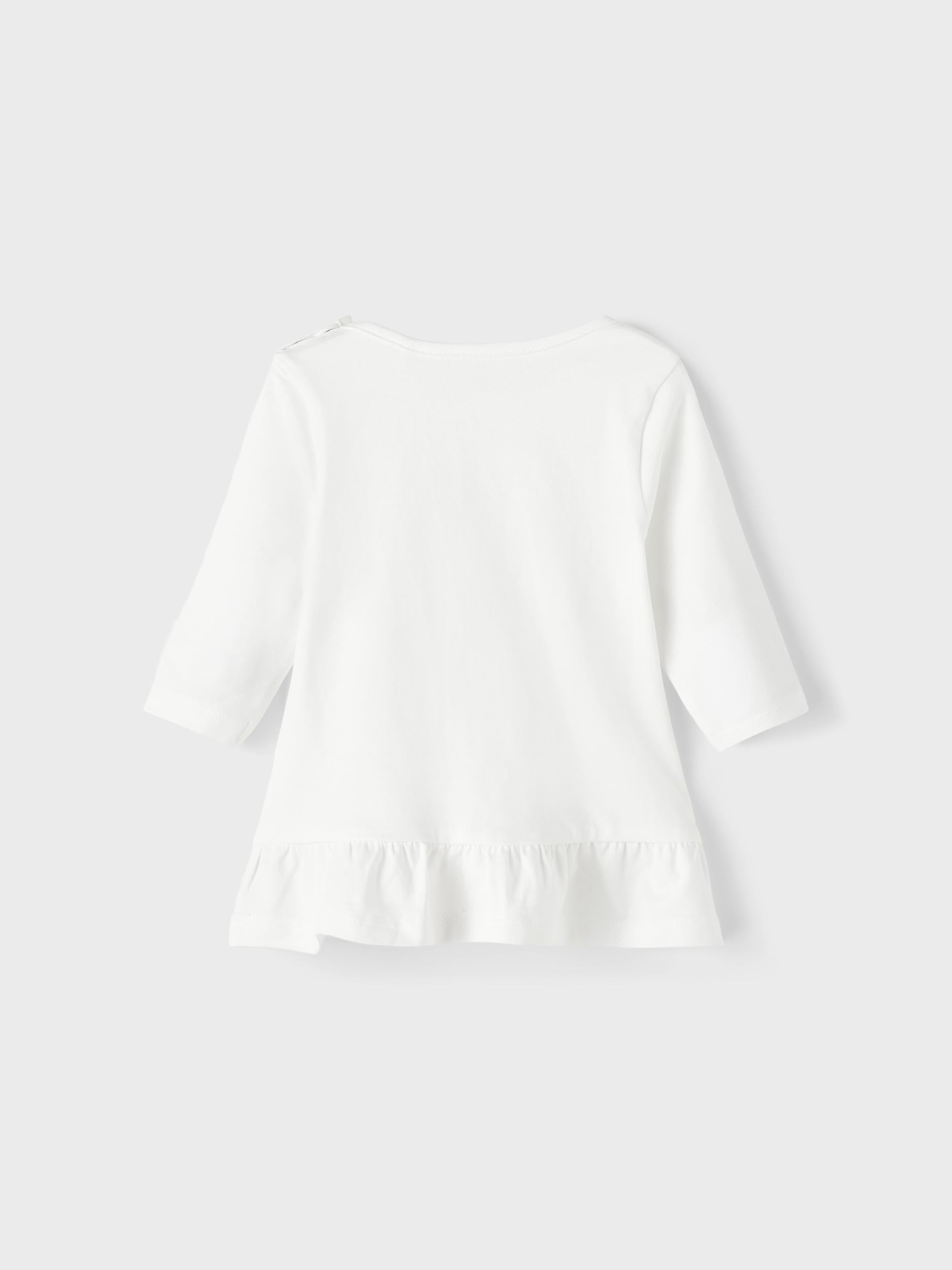 NAME IT Dubine Long Sleeve Tunic Top Bright White side view