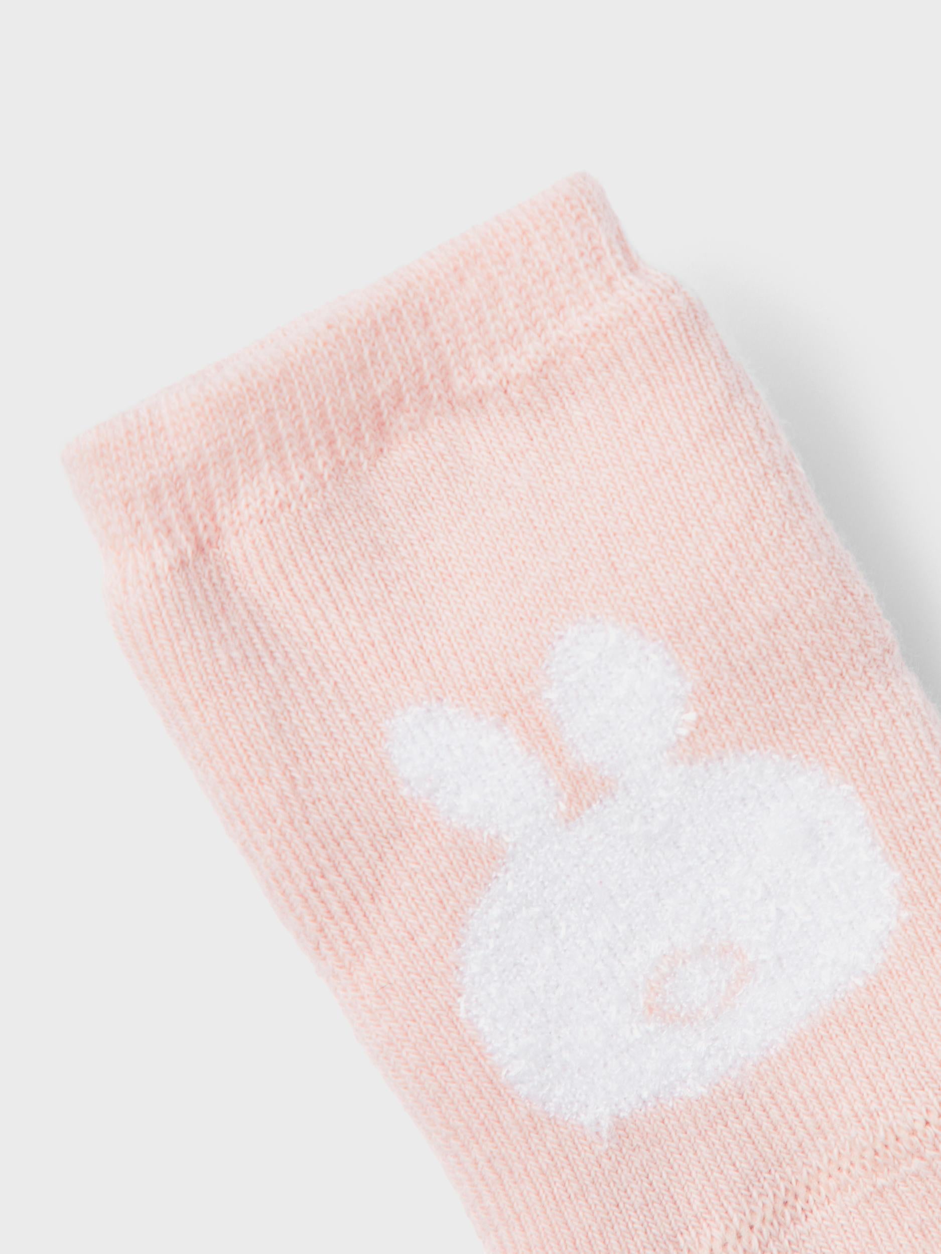 Gril's Rose Smoke Damy Terry Frotte Sock-Close Up View