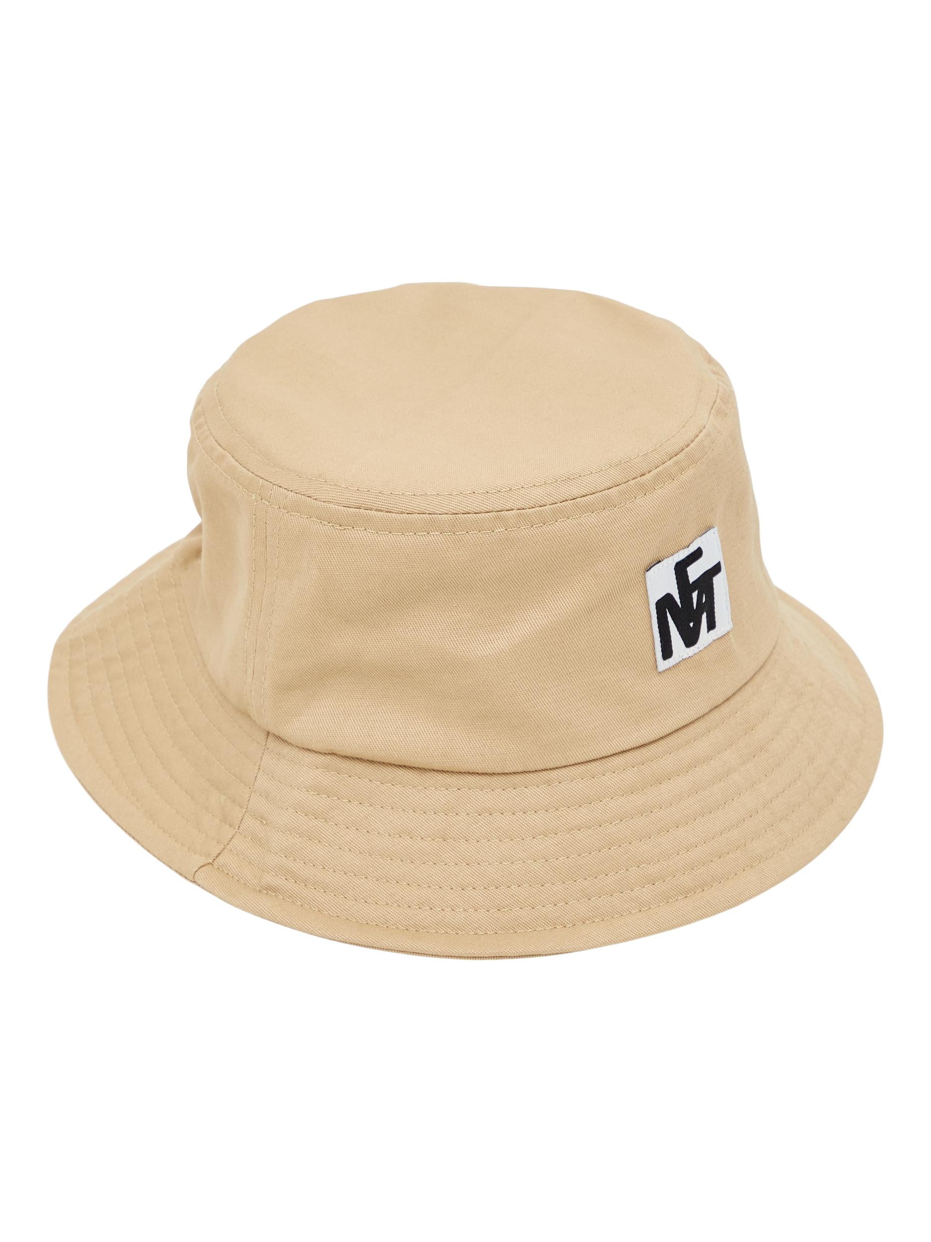 NAME IT Fillip Bucket Hat Humus flat front view