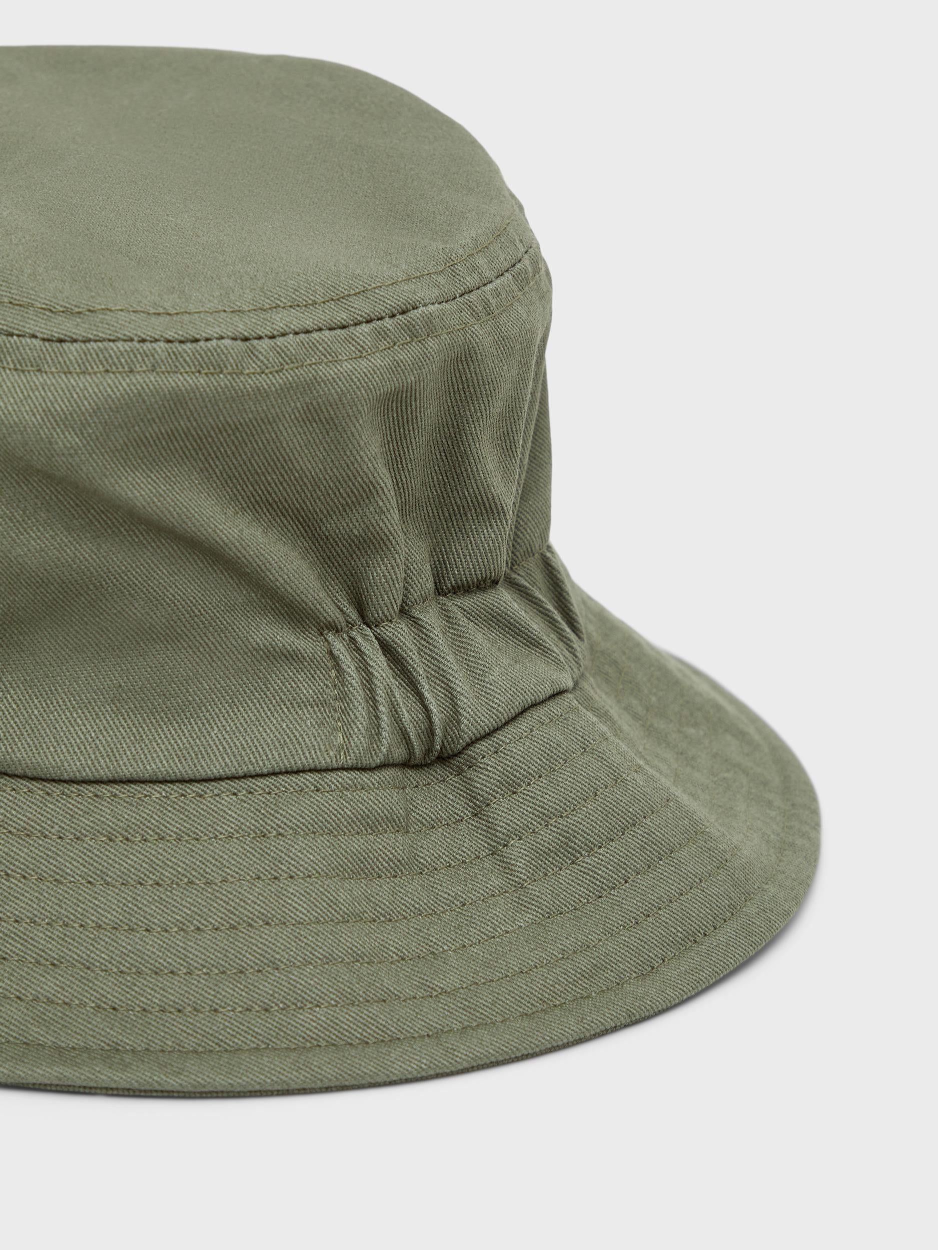 Boy's Four Leaf Clover Fillip Bucket Hat-Close Up View