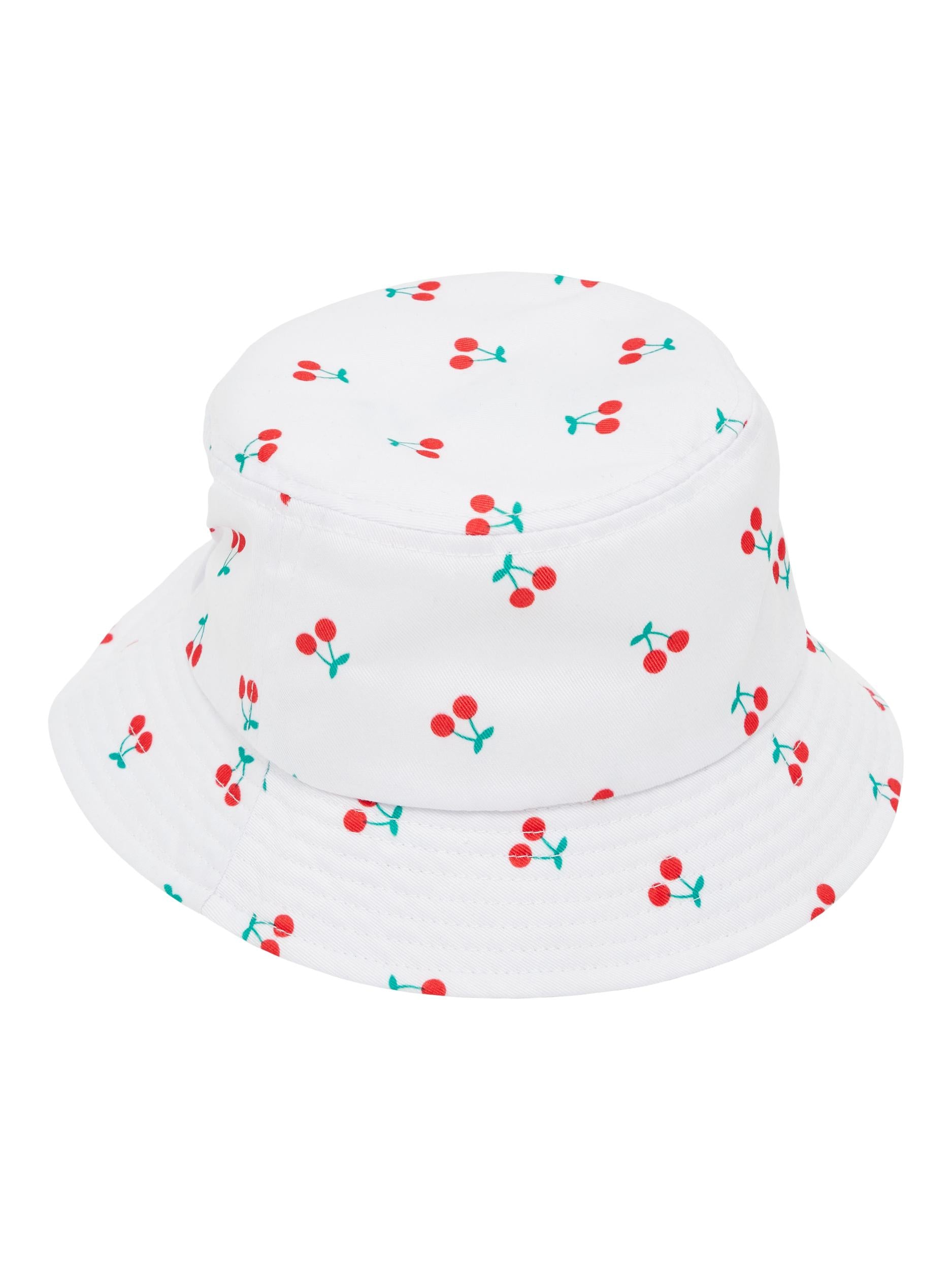 Girl's White Fillipa Bucket Hat-Front View
