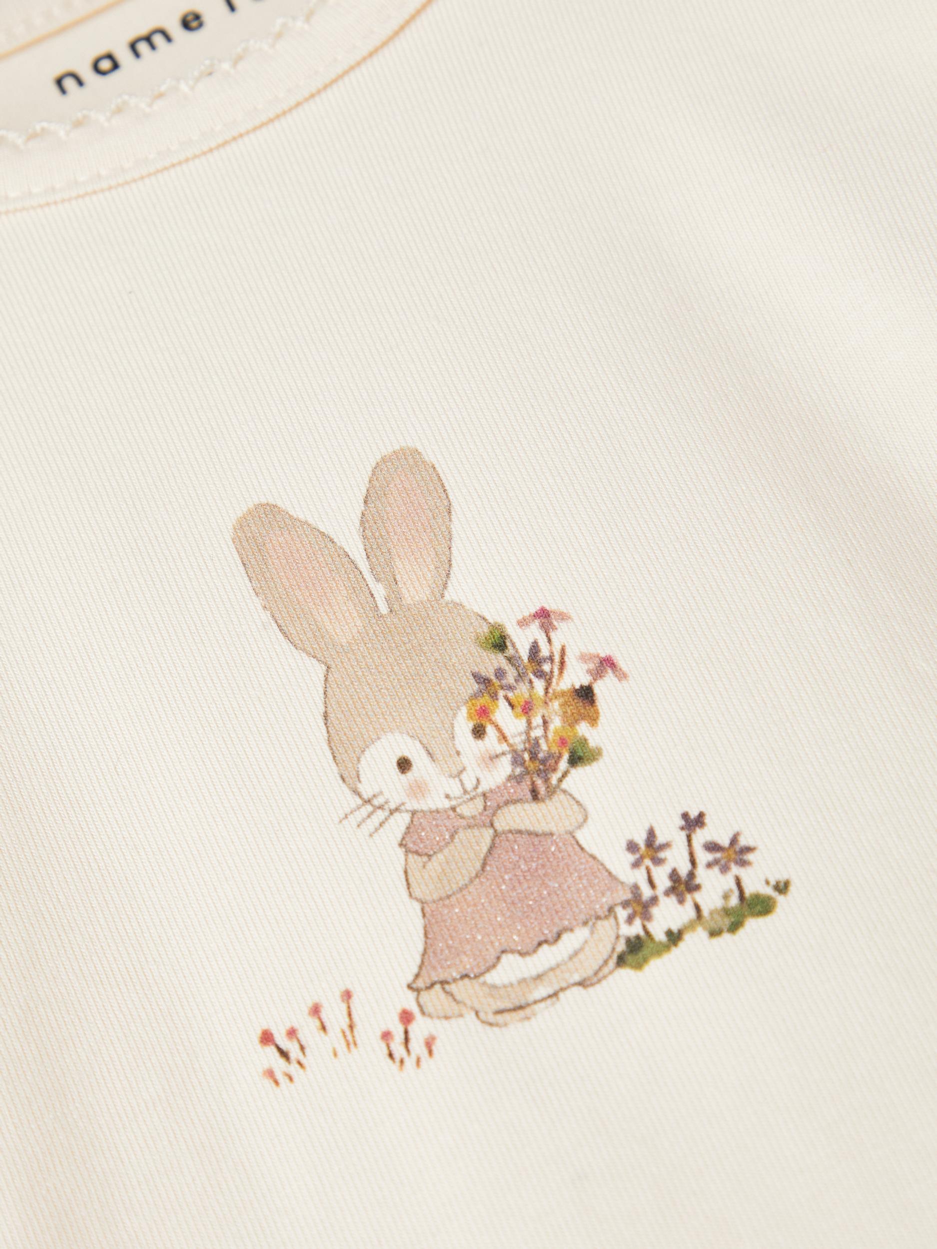 Girl's Buttercream Dallia Long Sleeve Top-Close Up View