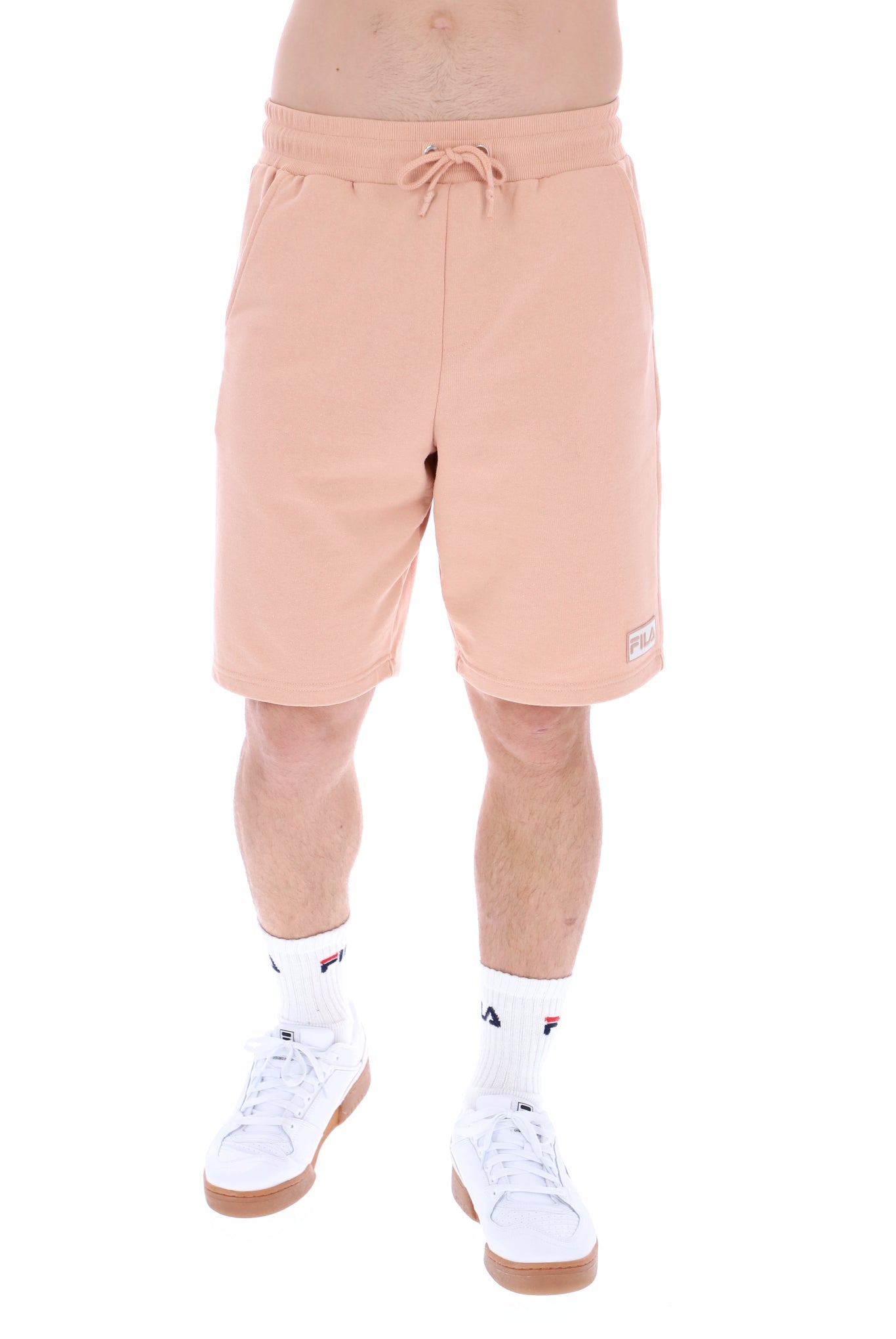 Patrick Short Fleece-Mahogany Rose - Model Front View