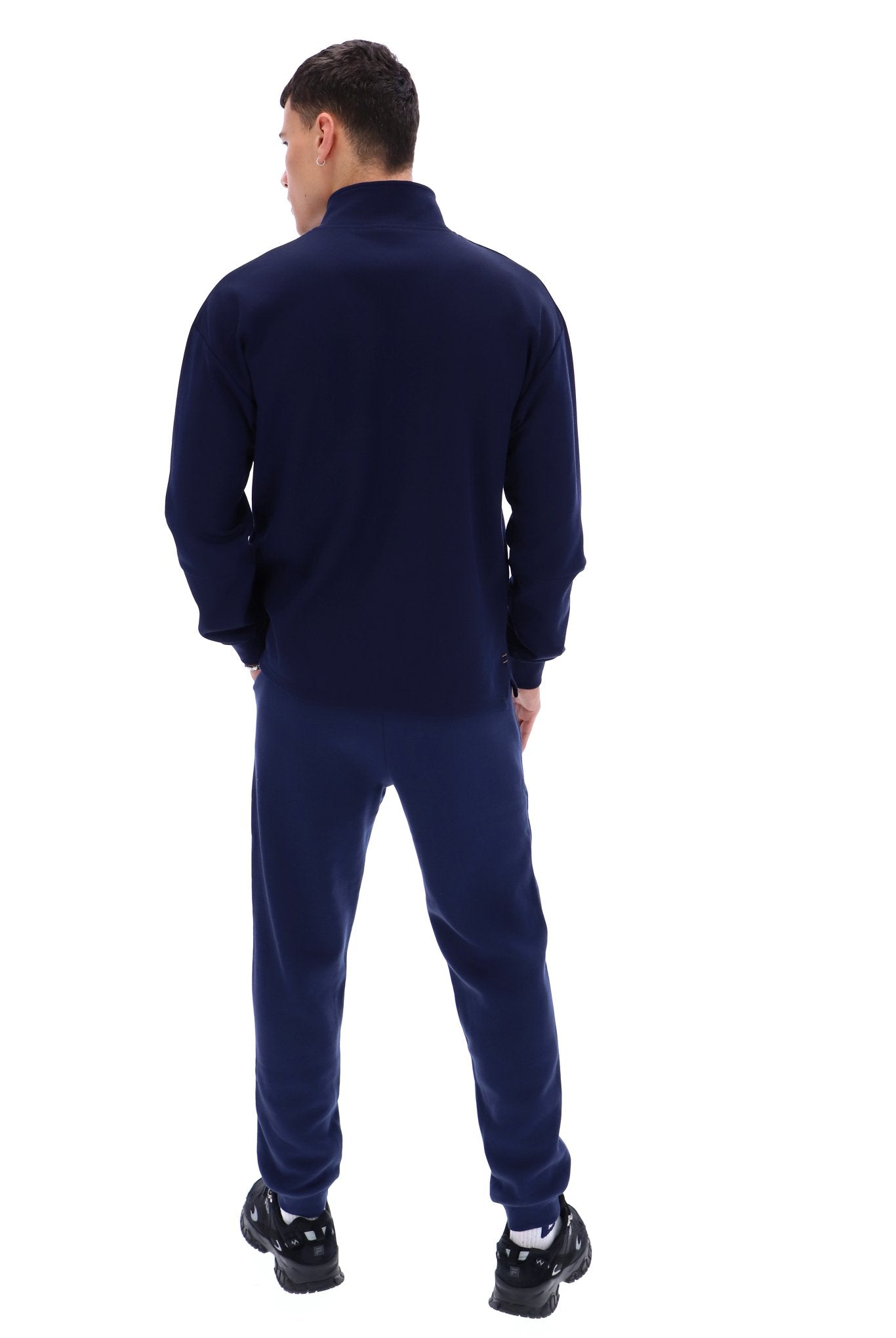 Fila Mens Piton Applique Emb Logo Zip Peacoat/Golden Glow model front view