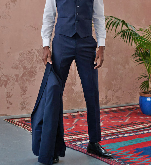 Peter Petrol Comfort Fit Trousers