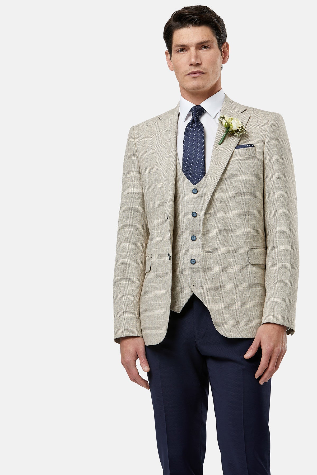 Men's Philip Comfort Stone Waistcoat-Front View