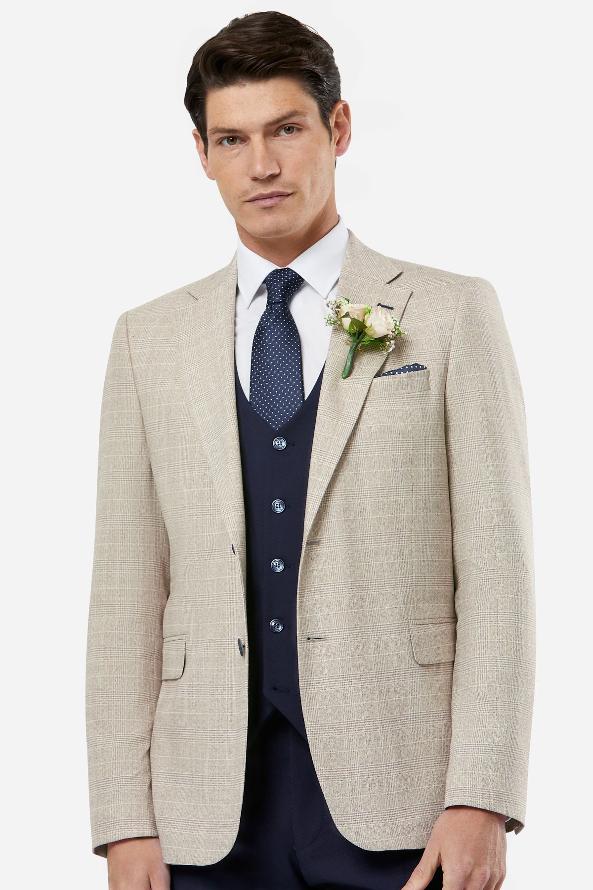 BENETTI Philip Tapered Stone Blazer Stone front view