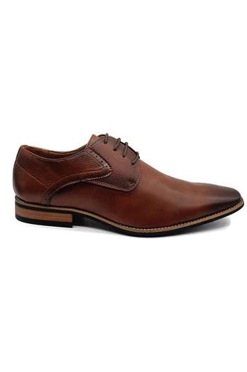 Men's Prague Cognac Lace Up Shoe-Right Side View