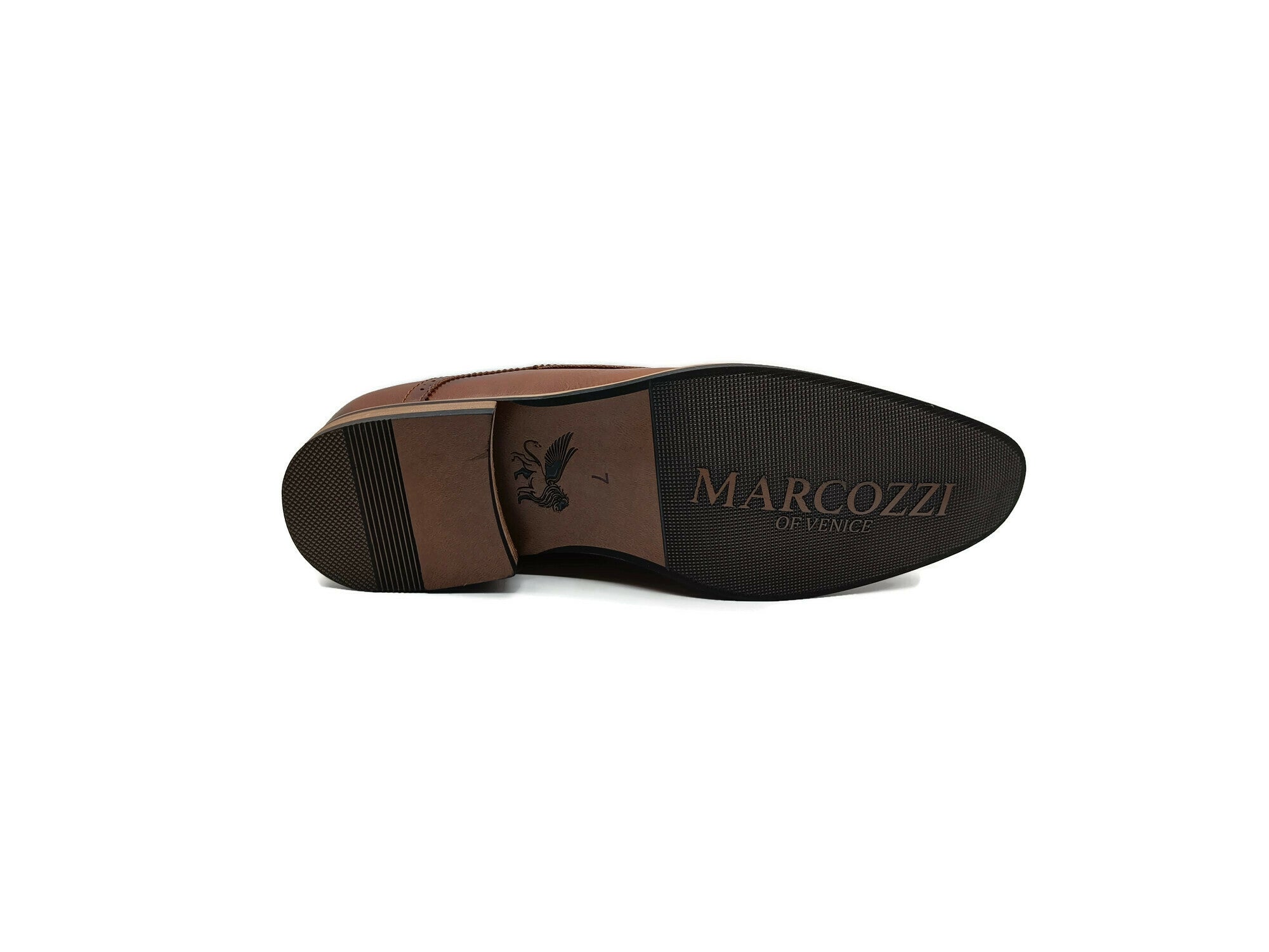 Men's Prague Cognac Lace Up Shoe-Sole View