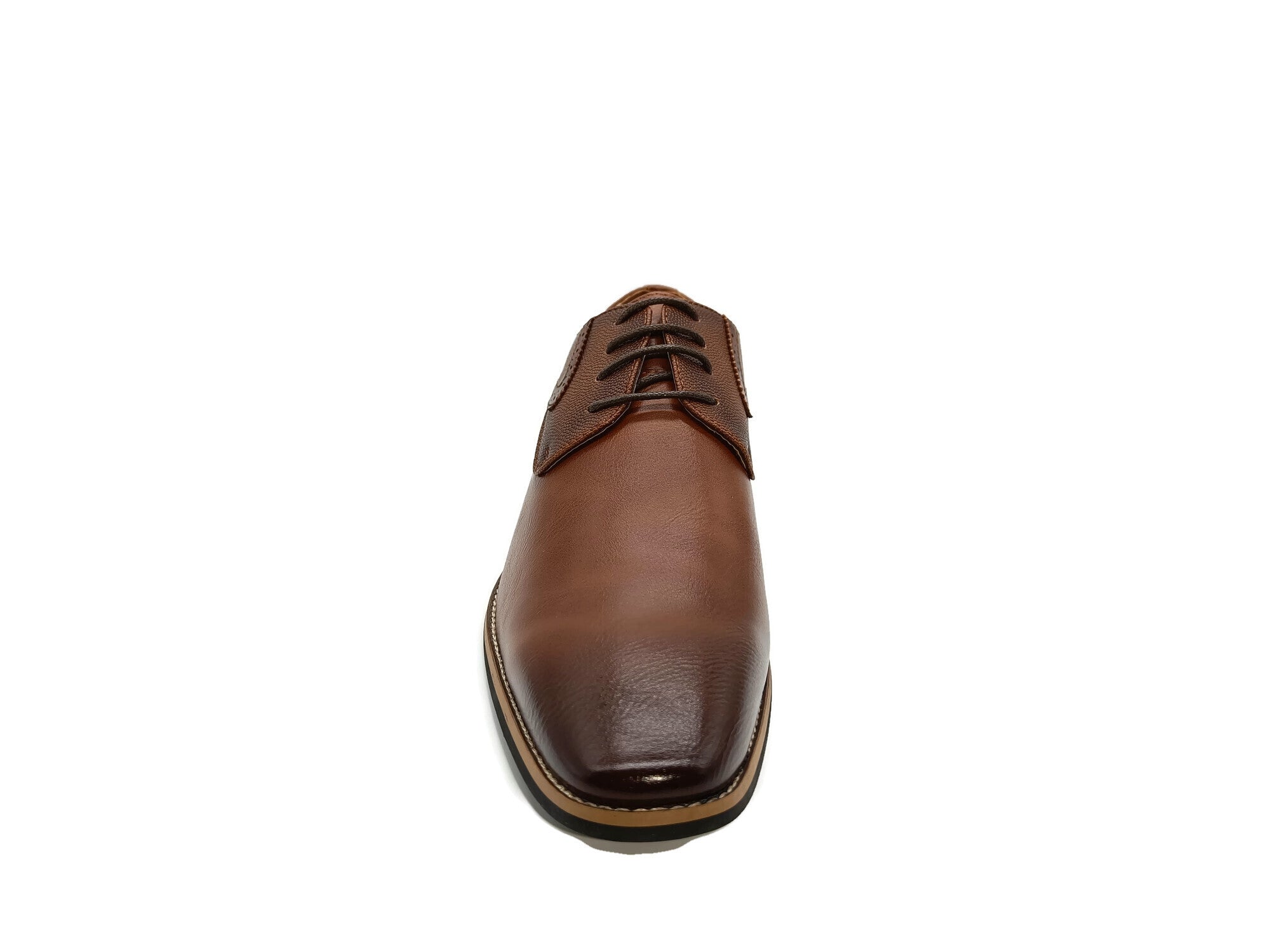 Men's Prague Cognac Lace Up Shoe-Front View