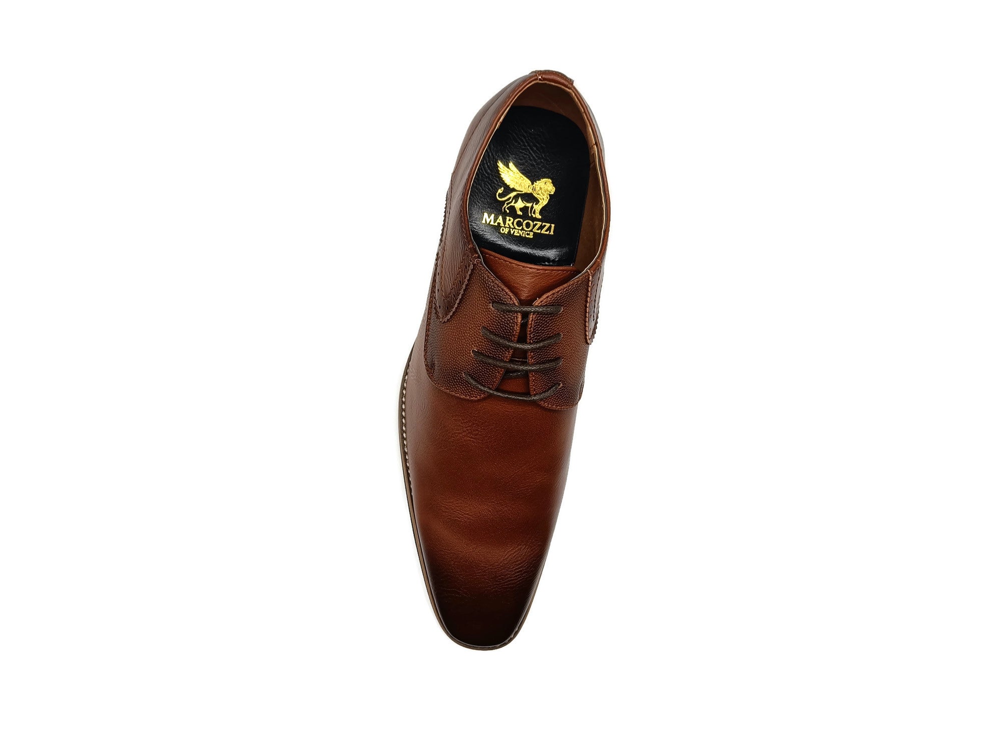 Men's Prague Cognac Lace Up Shoe-Top View