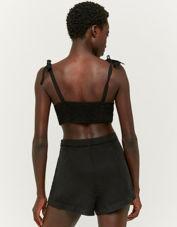 High Waist Black Playsuit