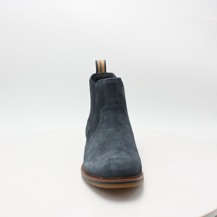Rampton Navy Suede Chelsea Boot-Front view