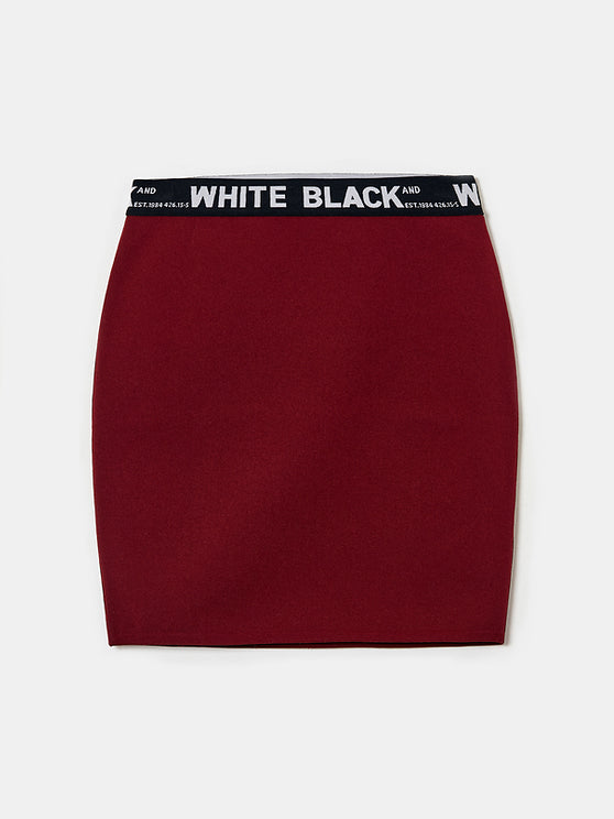 Tally Weijl Burgundy Skirt Burgundy side view