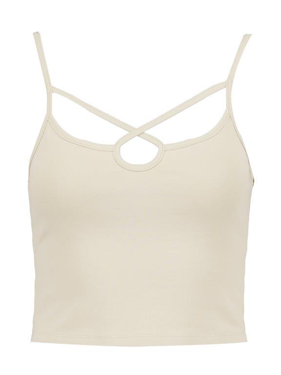 White Cropped Top - Front View
