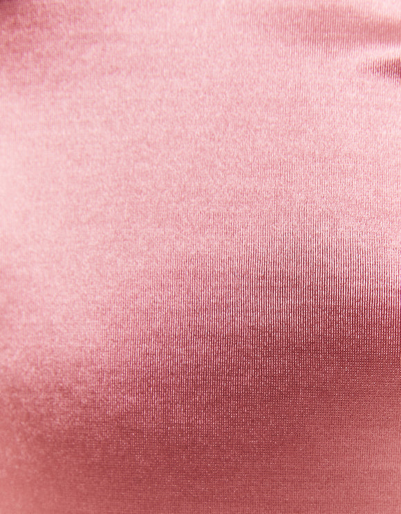 Tally Weijl Cropped Pink Satin Top Pink back view