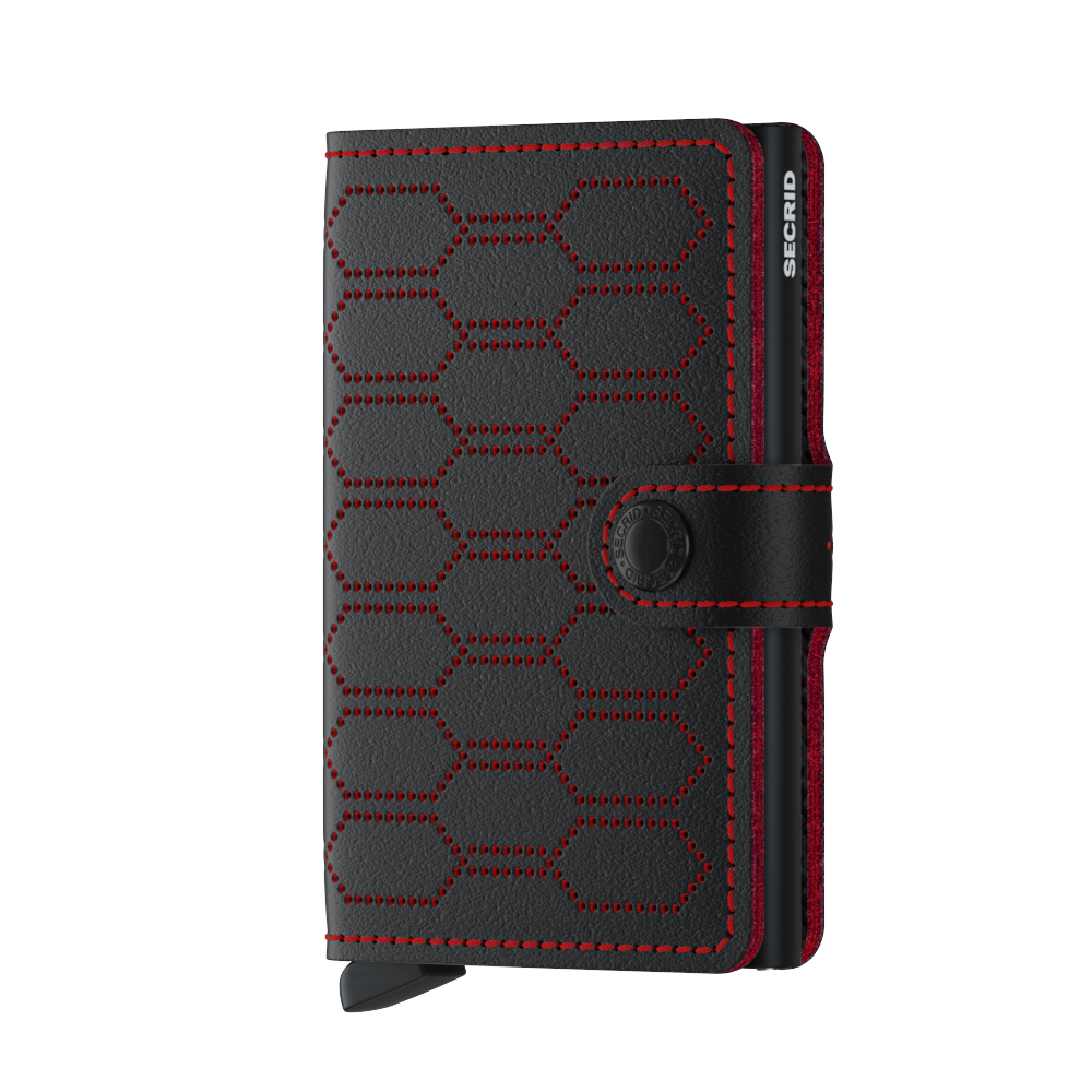 Secrid Fuel Black/Red Miniwallet-Closed View