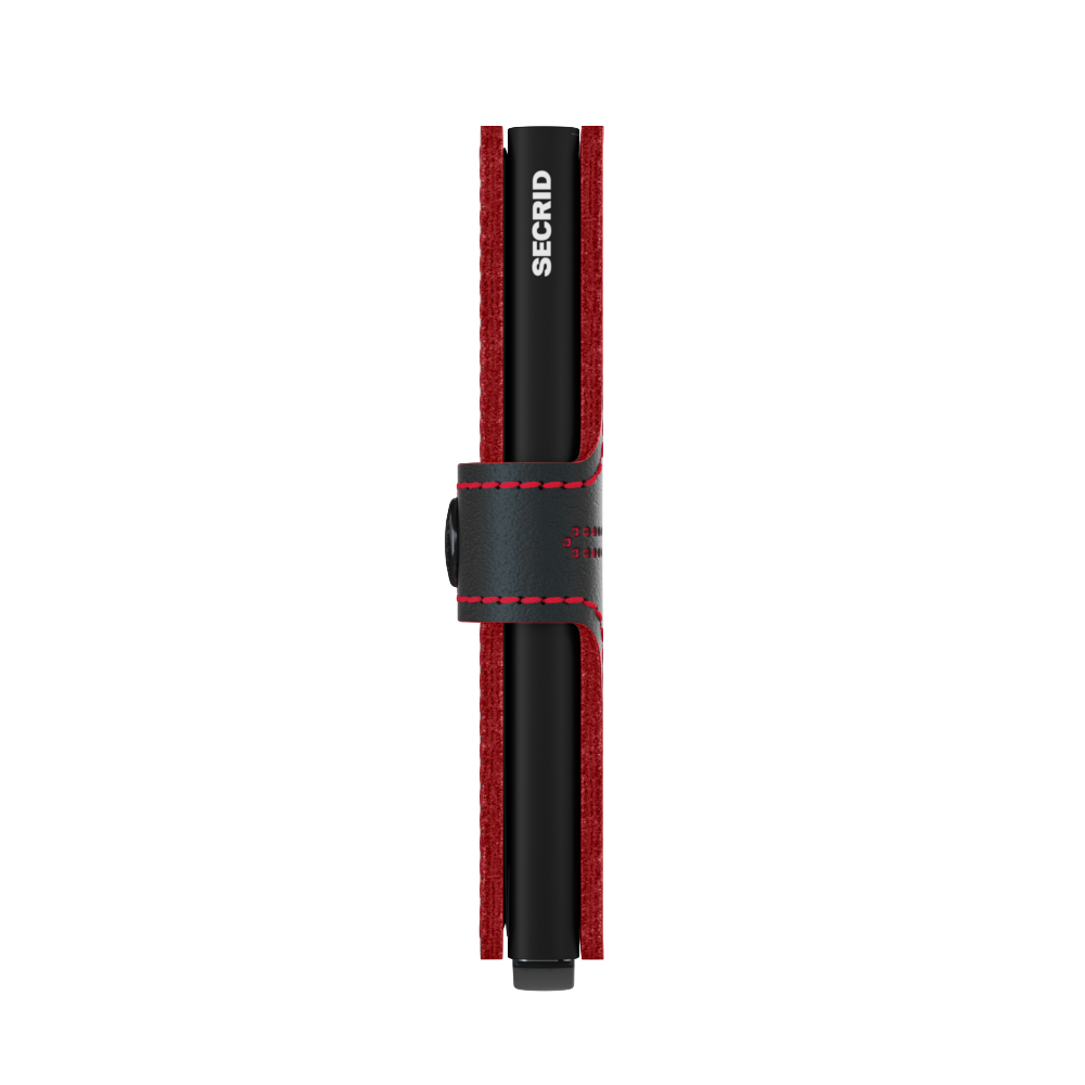 Secrid Fuel Black/Red Miniwallet-Closed Side View
