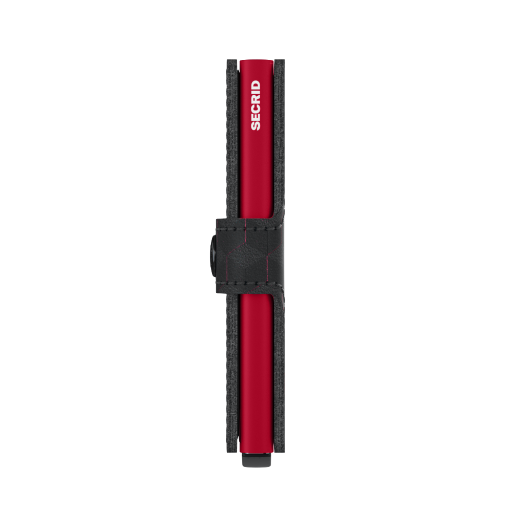 Secrid Optical Black/Red Miniwallet-Closed Side View