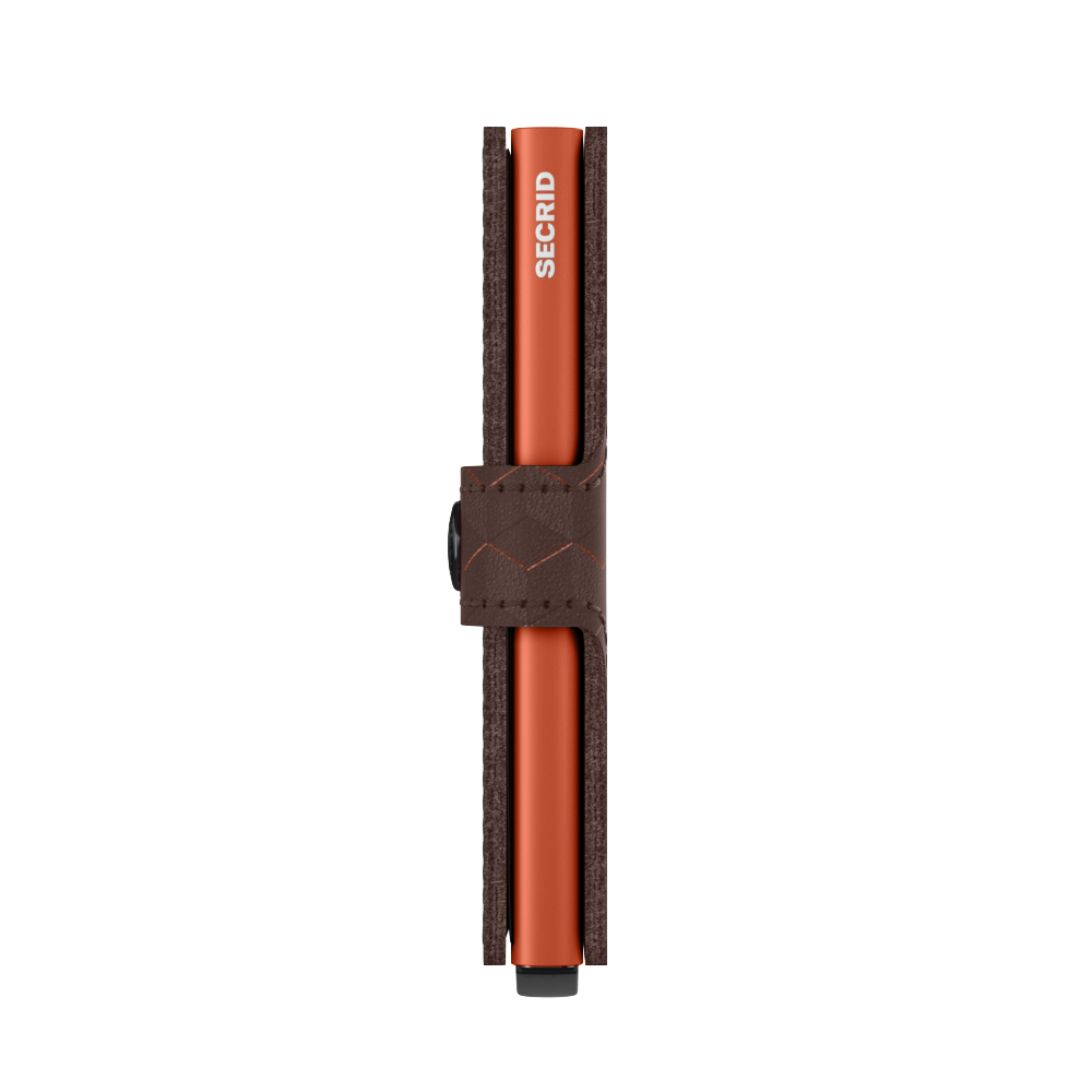 Secrid Optical Brown/Orange Miniwallet-Closed Side View