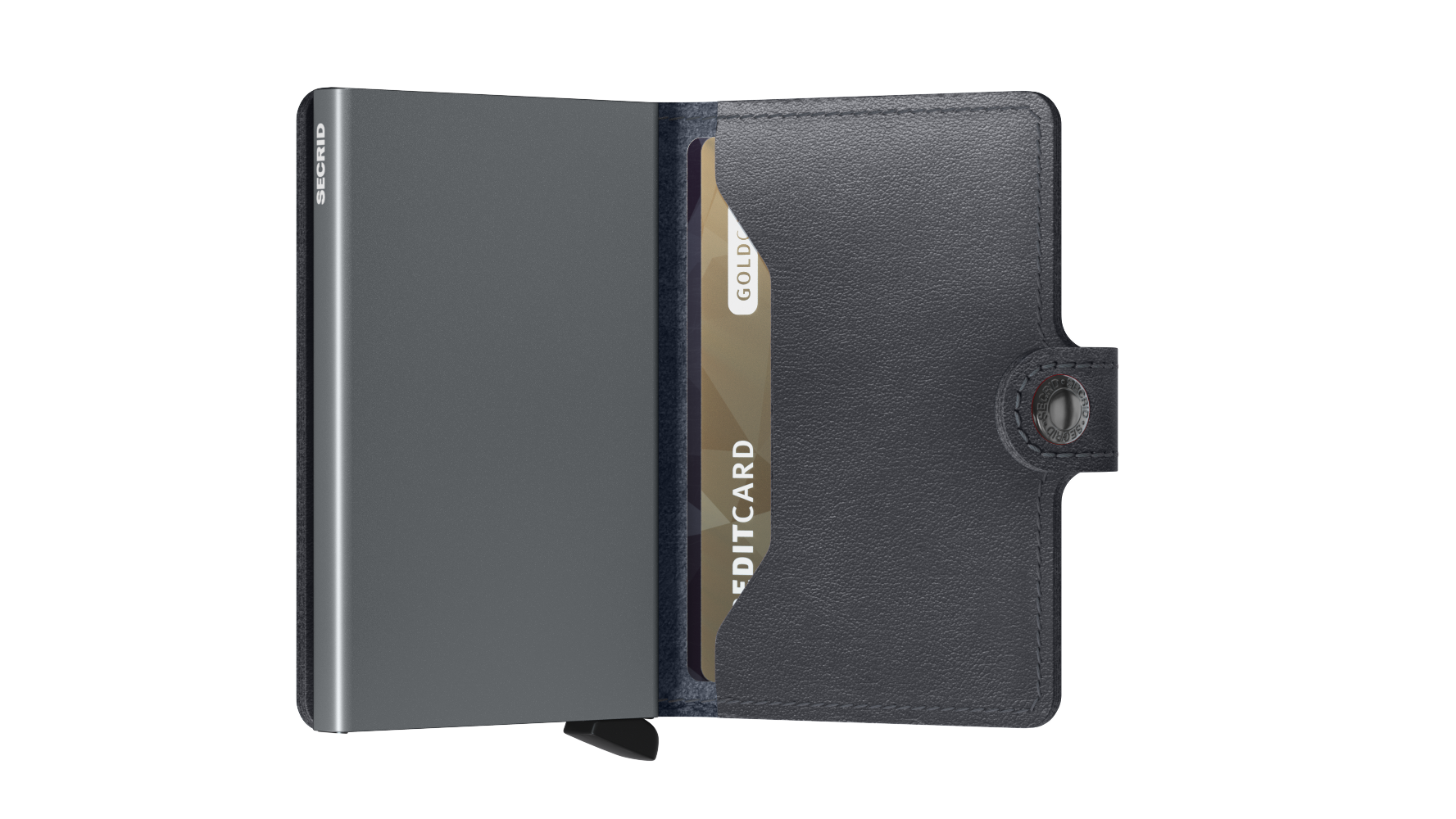 Secrid Original Grey Miniwallet-Semi Closed View