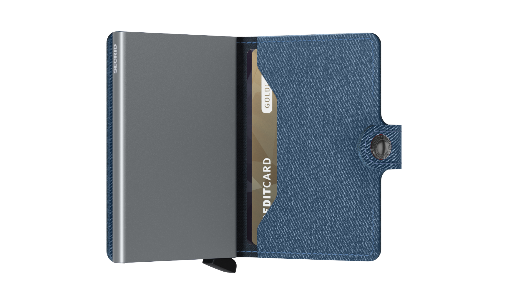Secrid Twist Jeans Blue Miniwallet-Semi Closed View