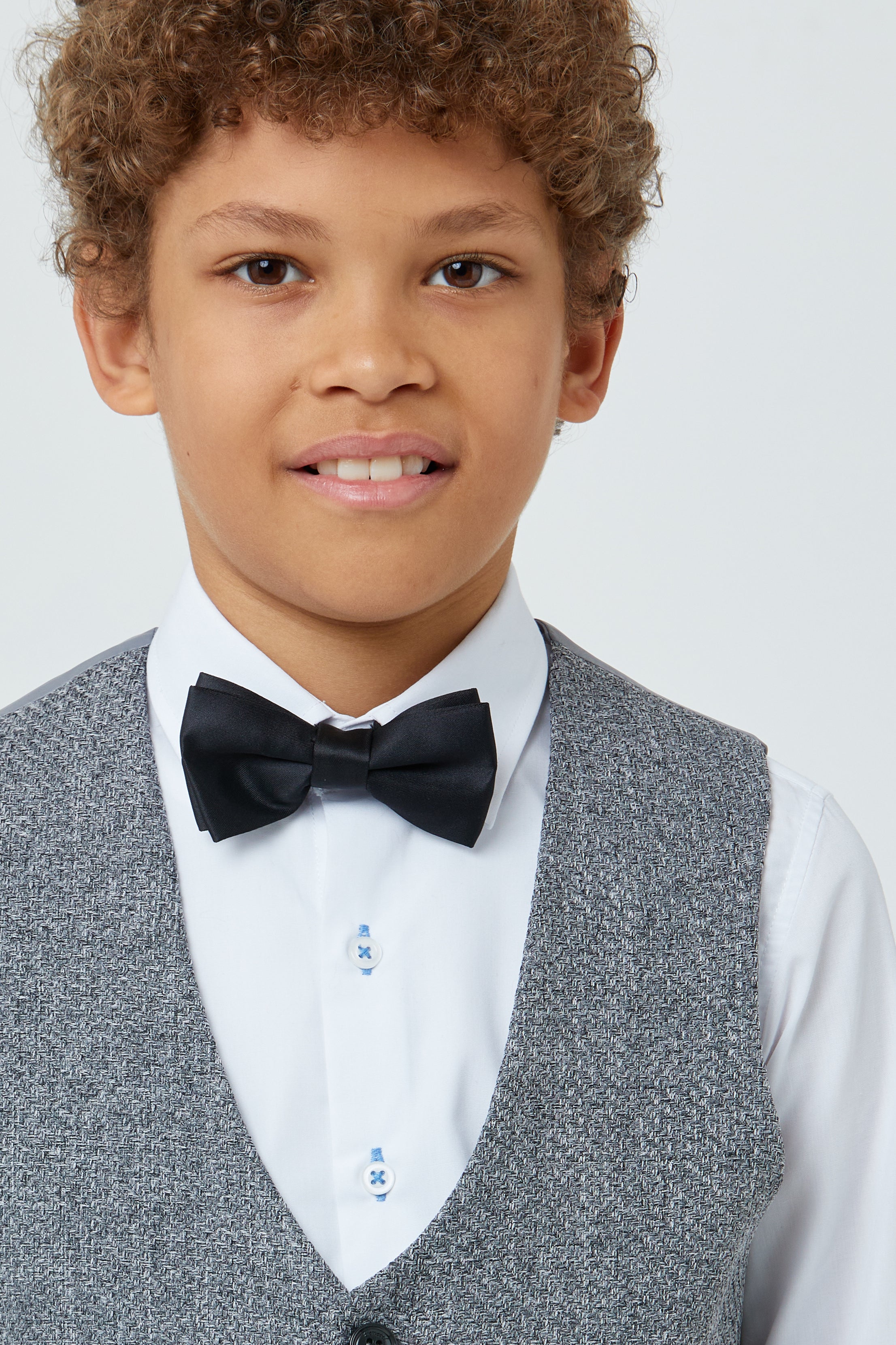 Simon Boy Waistcoat Charcoal close