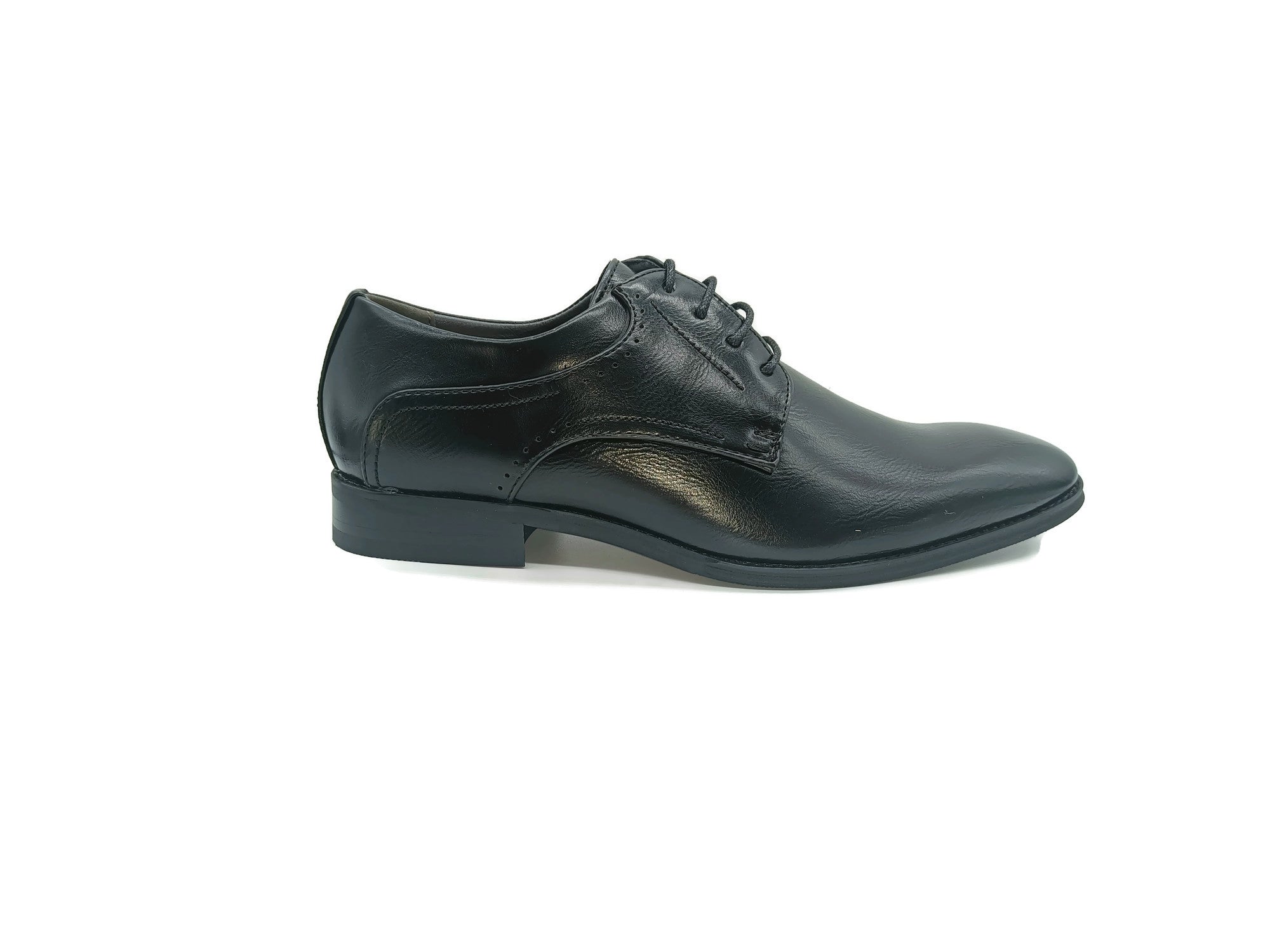 Men's Stockholm Black Lace Up Shoe-Right Side View