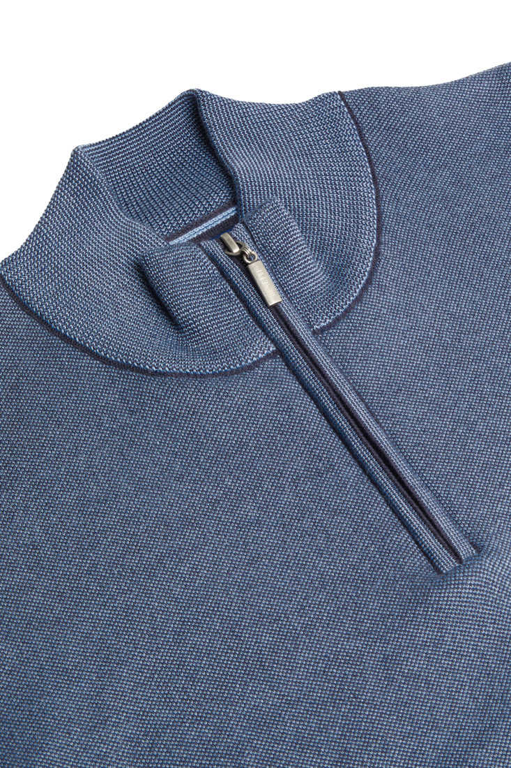 Verona Smoke Quarter Zip Knit - Spirit Clothing