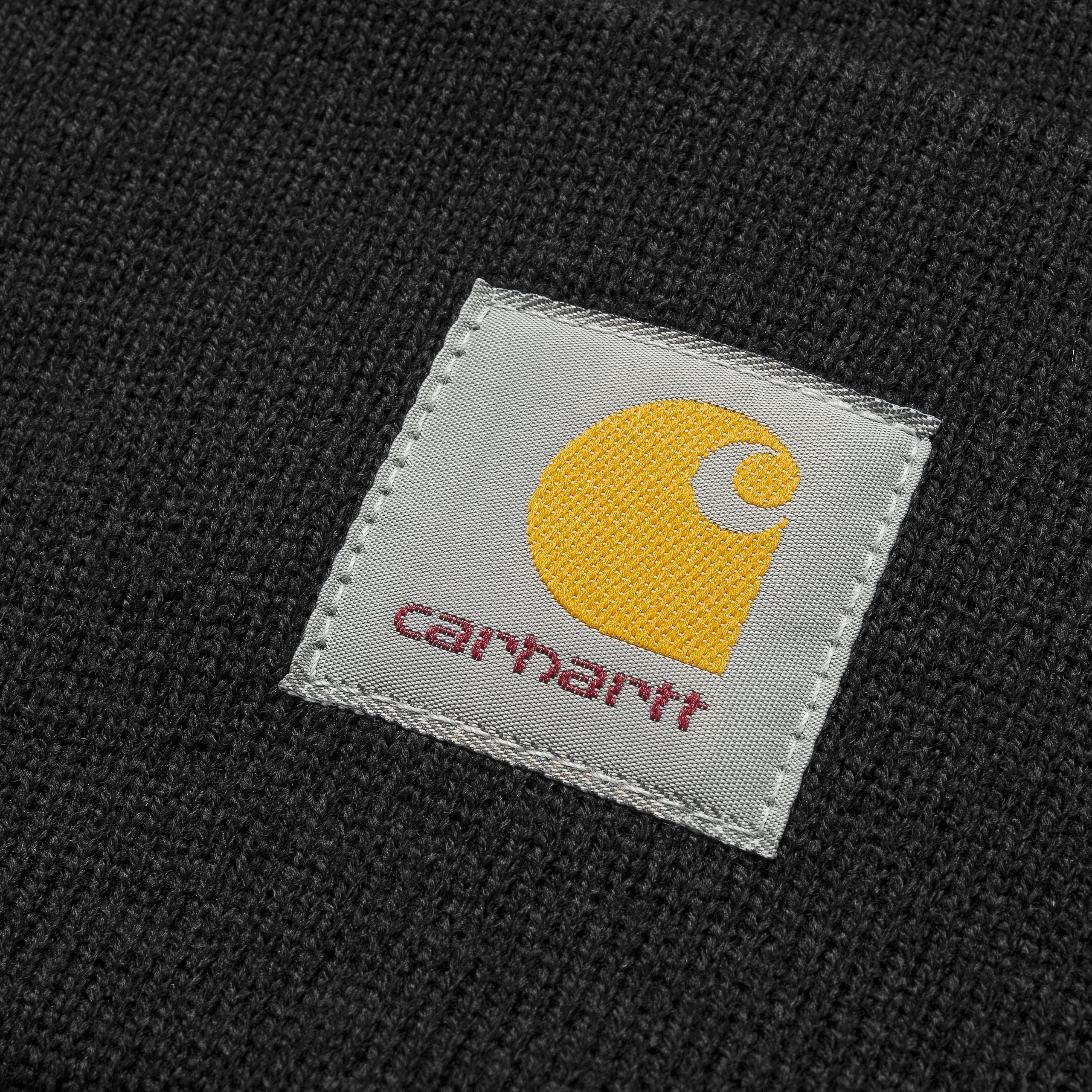 Carhartt WIP Acrylic Watch Hat-Black Black detail view