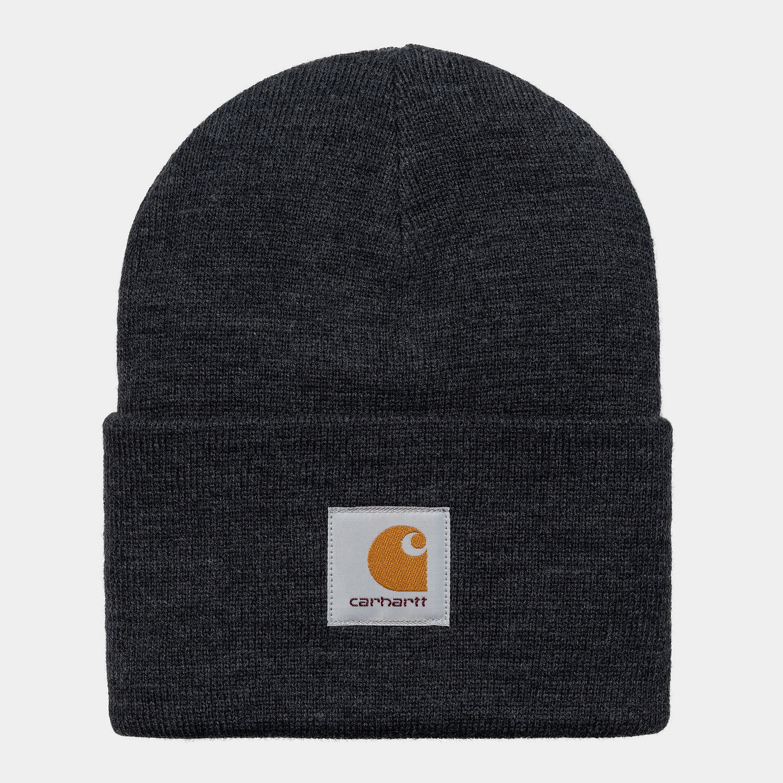 Carhartt WIP Acrylic Watch Hat-Black Heather Black Heather front view