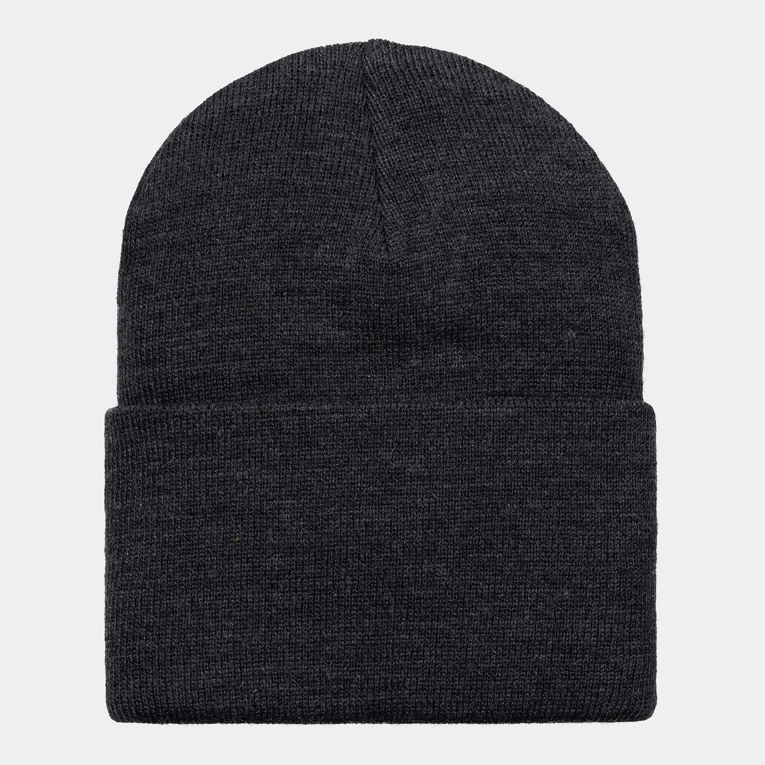 Carhartt WIP Acrylic Watch Hat-Black Heather Black Heather model front view