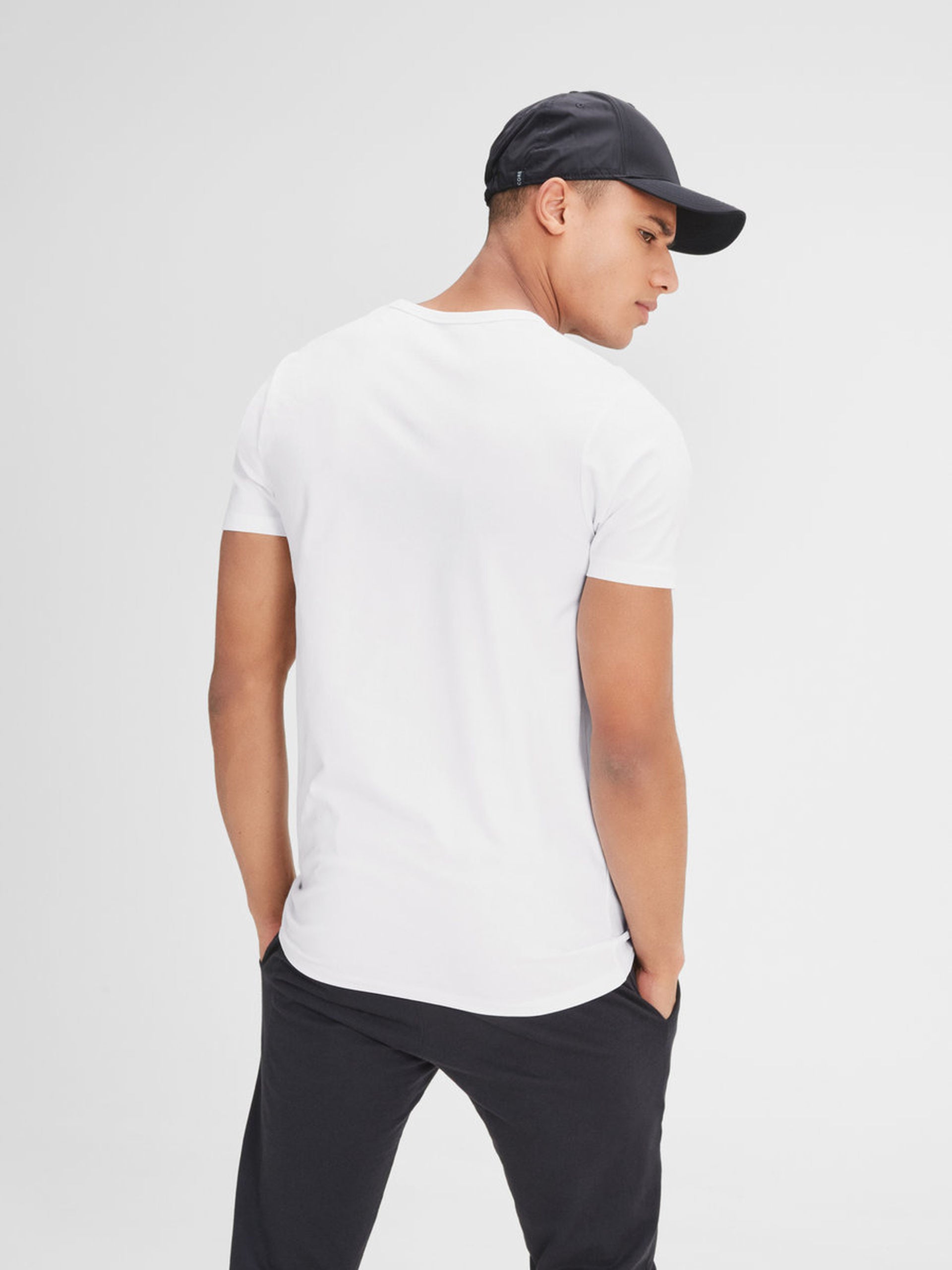 Basic O Neck Tee White By Jack Jones-Back View - Spirit Clothing