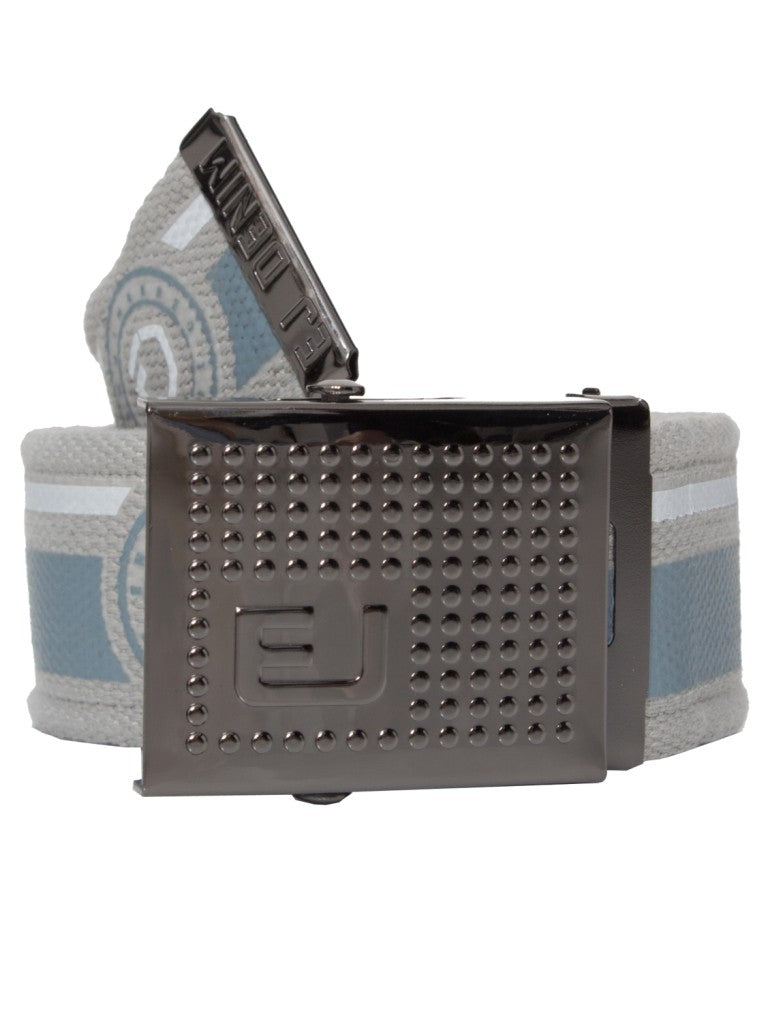 ETO Men' Canvas Belt by Eto Jeans WHITE detail view