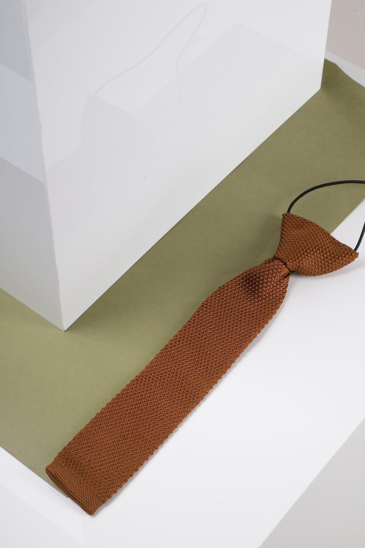 Marc Darcy Boyswear Kids Knitted Ties by Marc Darcy RUST front view