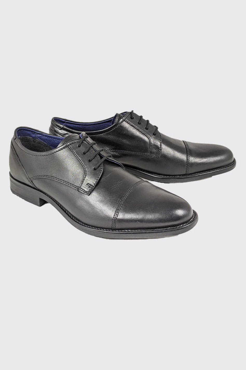 Men's Derek Lace Up Black Formal Shoe-Two Shoes View